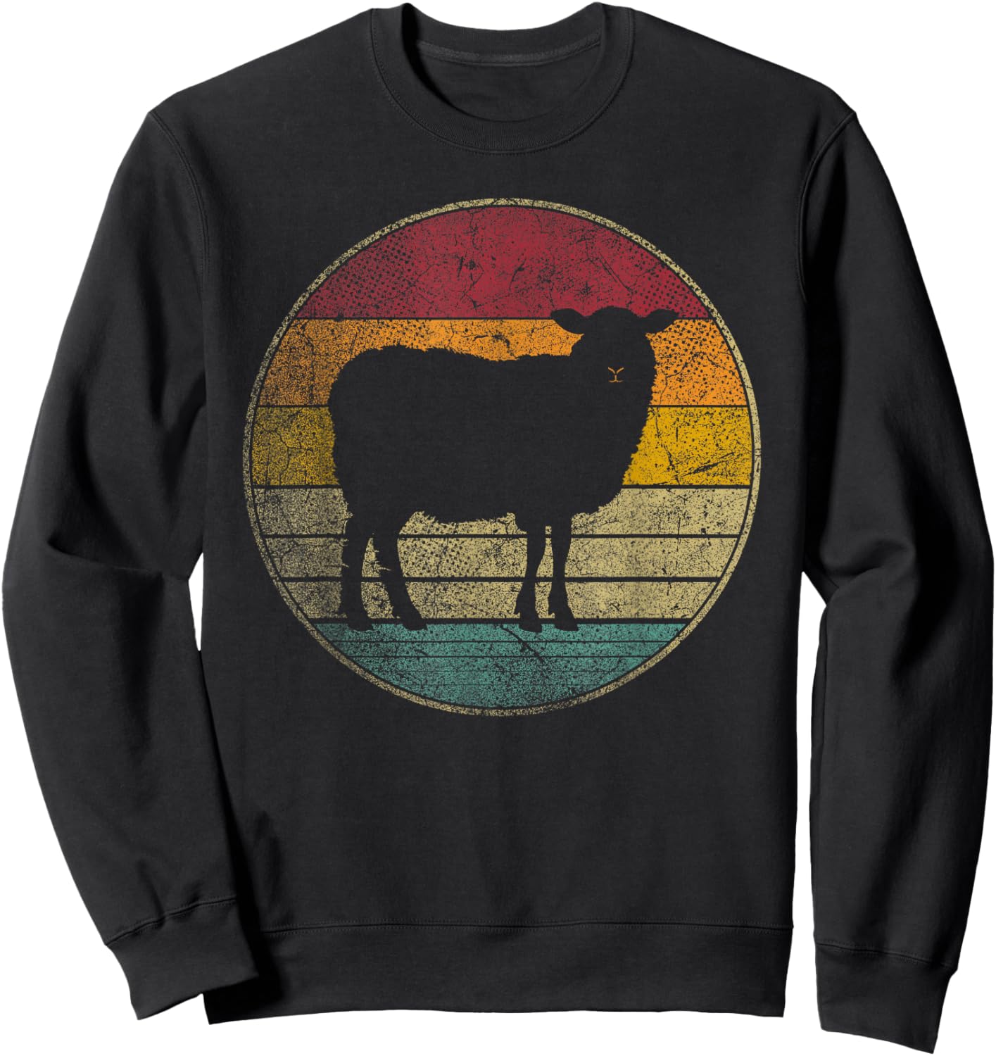 Sheep - Lover Vintage Funny Retro 70s 80s Men Women Kids Sweatshirt - Sweatshirt | Black