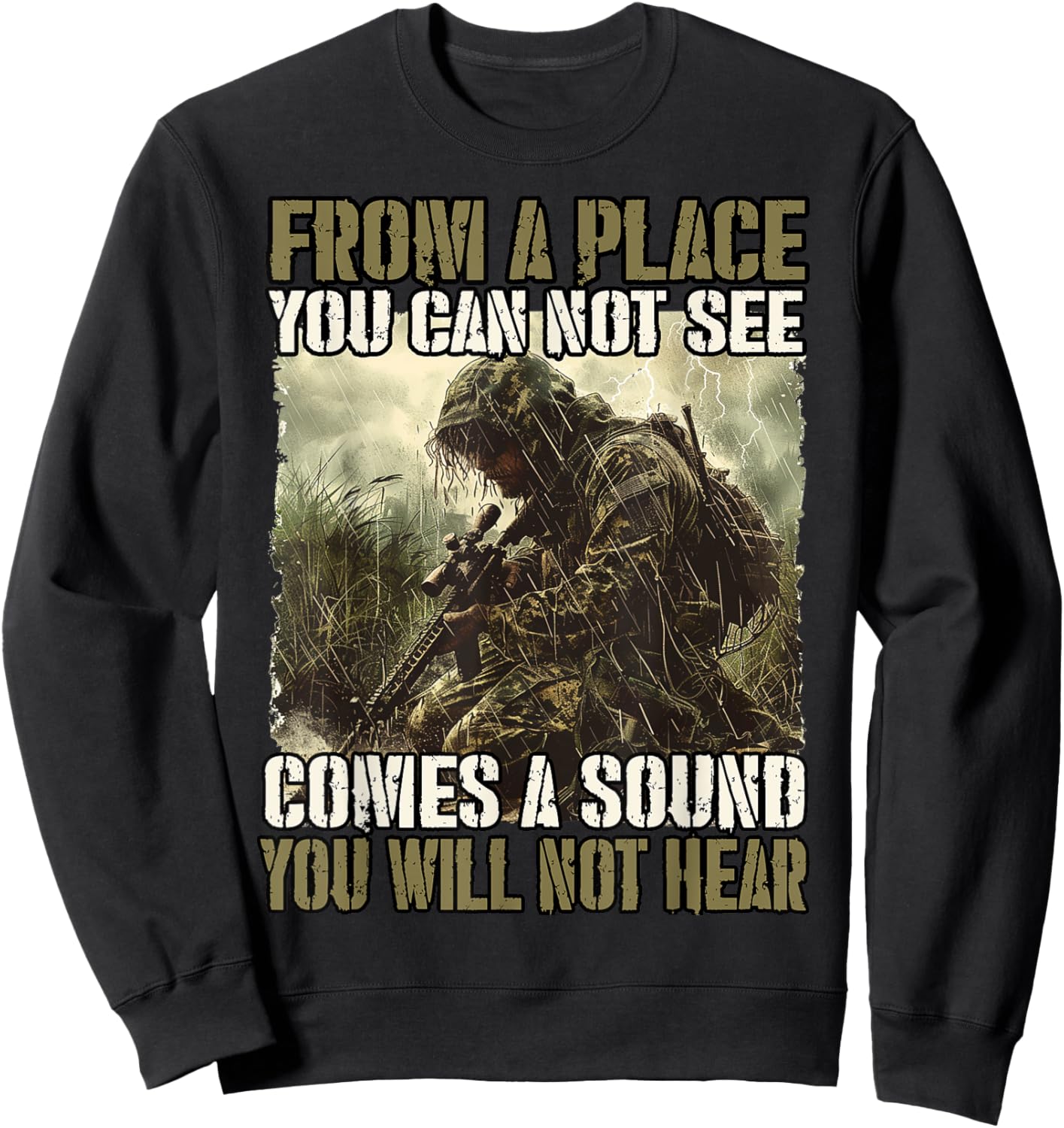 Snipers Jungle Sniper Soldiers T Snipers Sweatshirt - Sweatshirt | Black