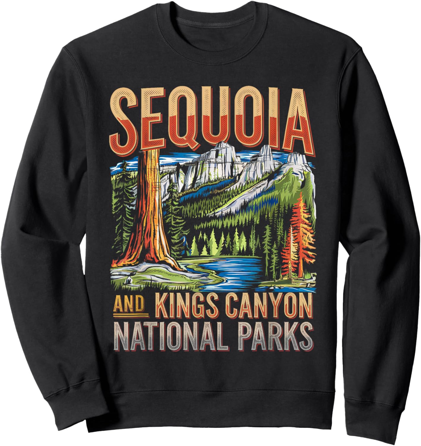 Sequoia and Kings Canyon National Park Adventure Boys Girls Sweatshirt - Sweatshirt | Black