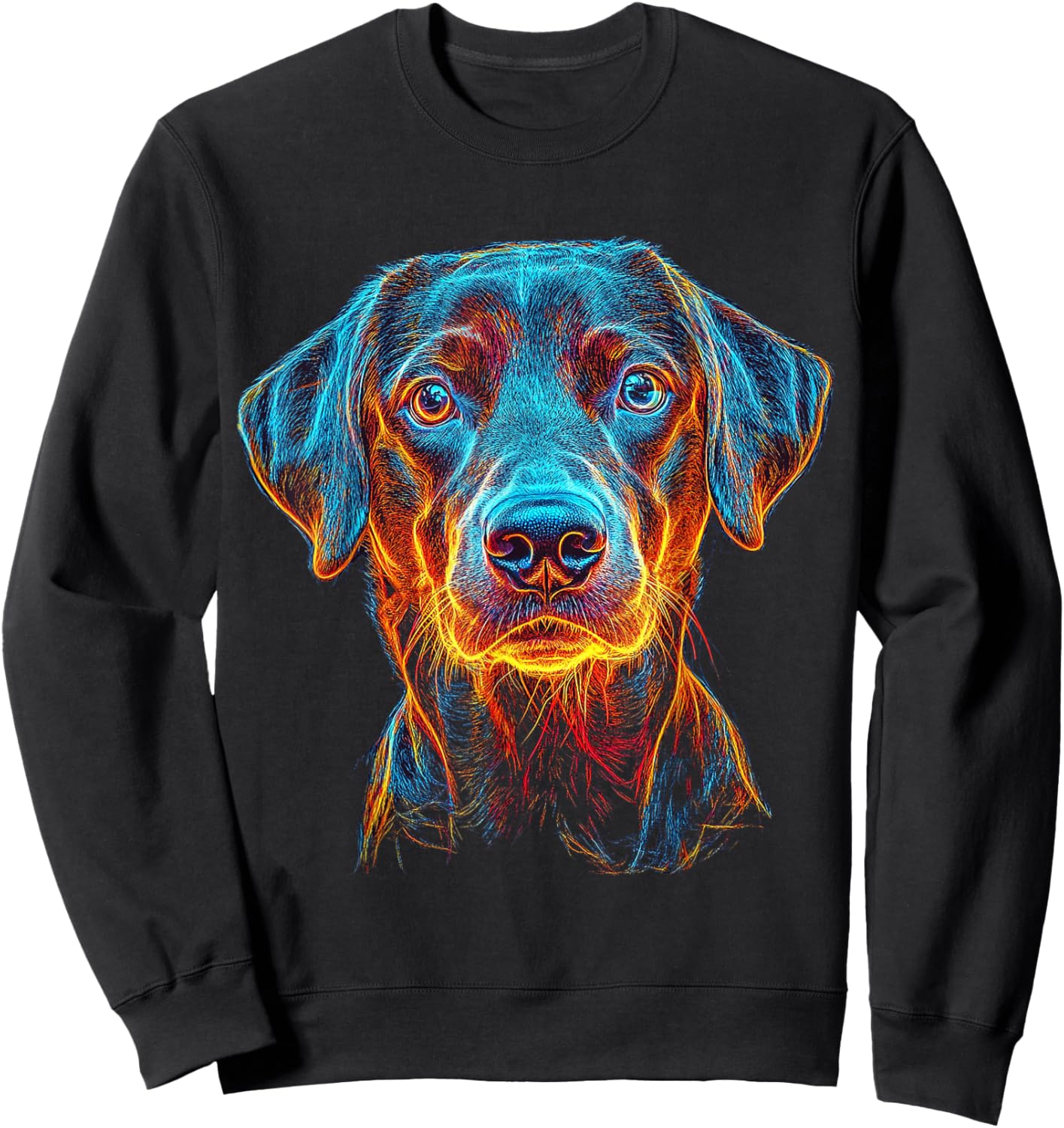 Labrador Retriever Dog Pet Blue Eyes Labrador Retriever Sweatshirt - Sweatshirt | Black