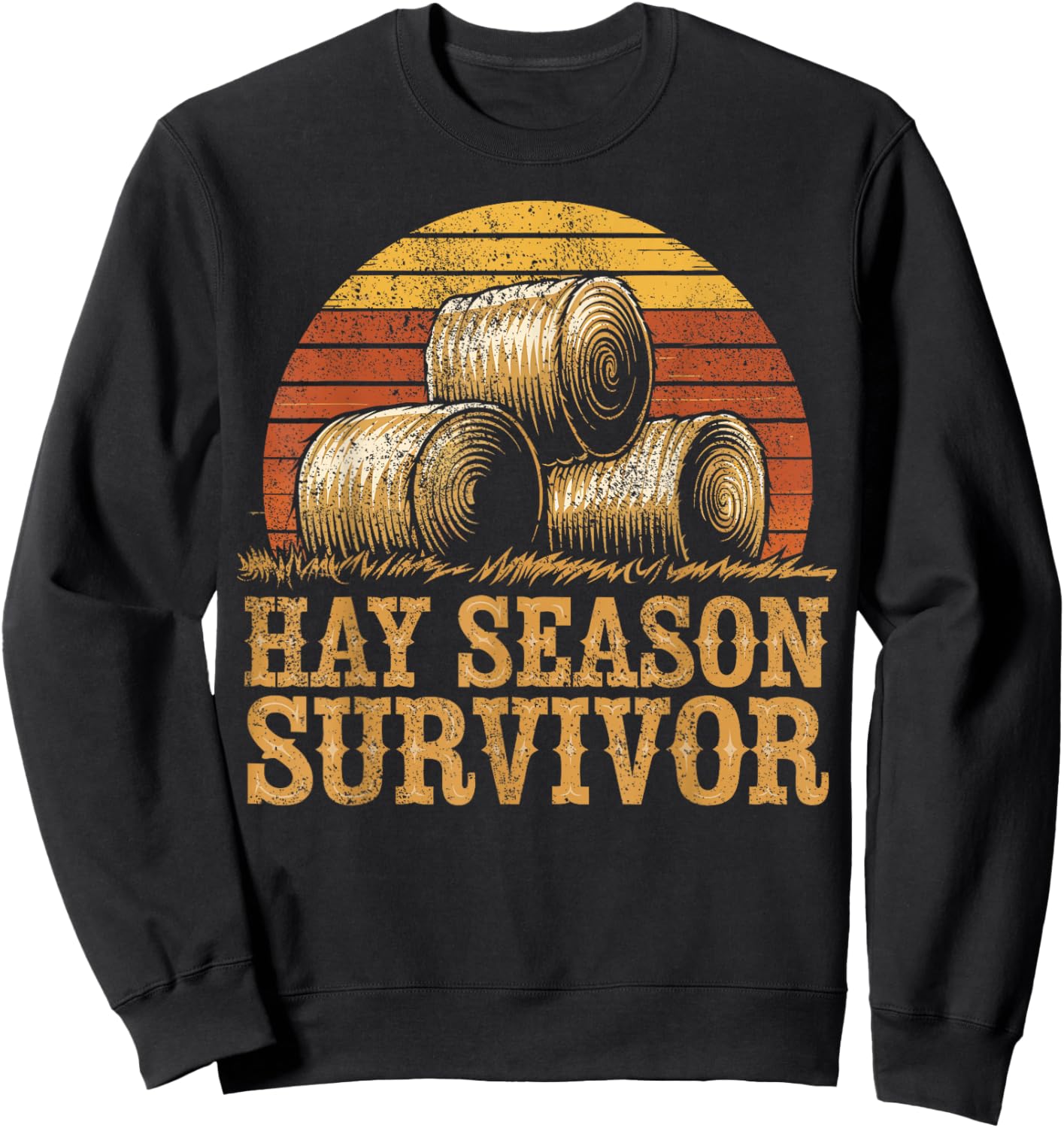 Farming Hay Season Hay Farmer Sweatshirt - Sweatshirt | Black
