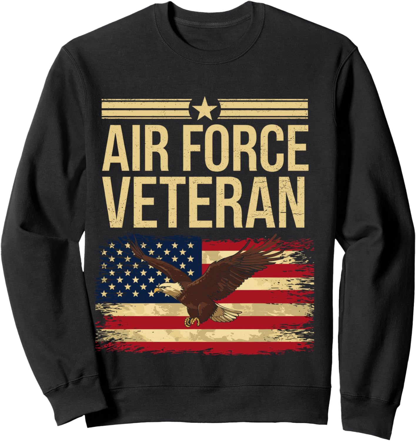 Veteran of The United States Air Force Shirt US Air Force Sweatshirt - Sweatshirt | Black