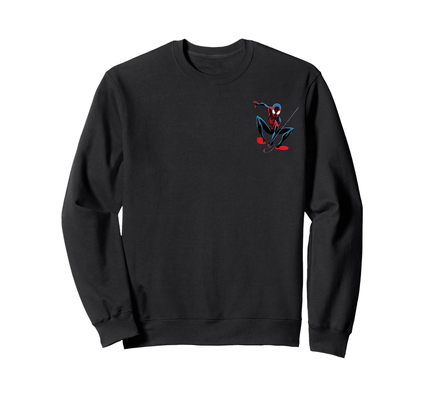 Marvel Super Heroes Miles Morales Spider-Man Pocket Art T-Shirt - Sweatshirt | Black