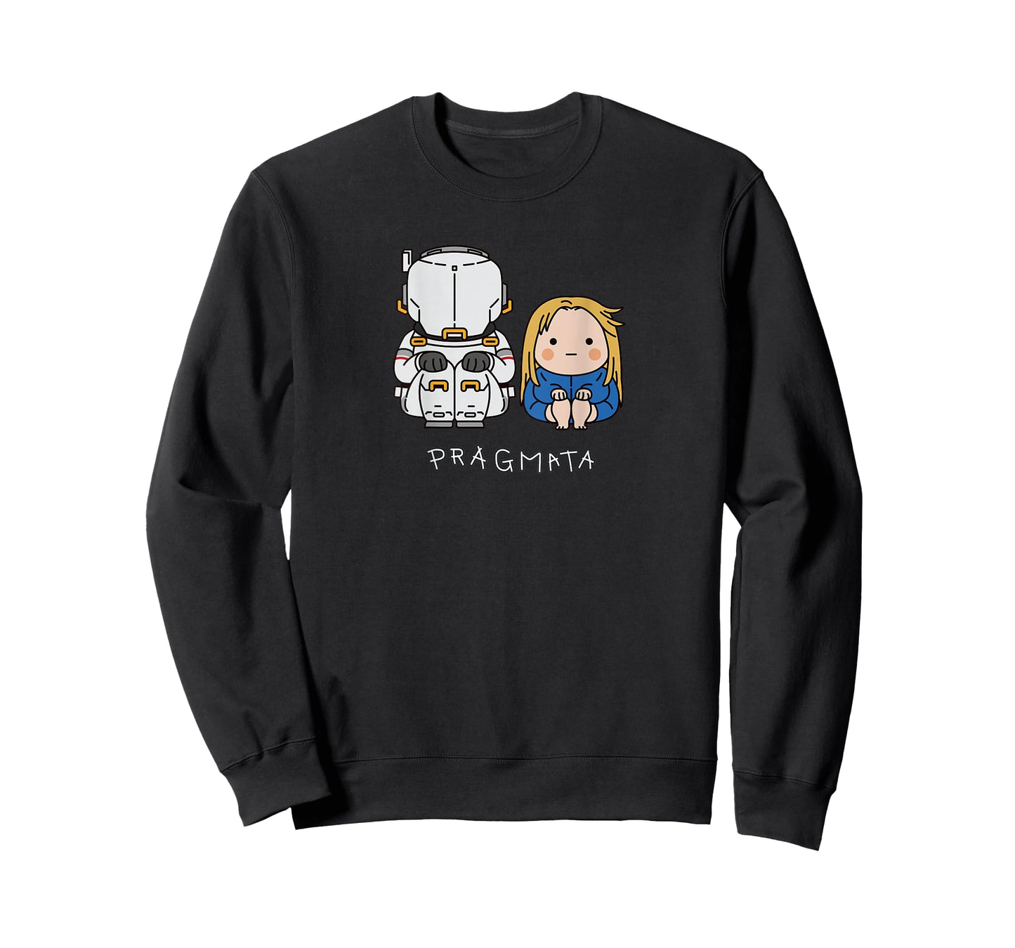 PRAGMATA Hugh & Diana Sitting BP T-Shirt - Sweatshirt | Black