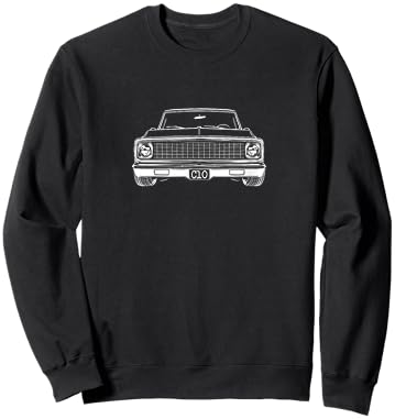 Classic 67-72 C10 Truck Front Grill Silhouette C10 Truck Sweatshirt - Sweatshirt | Black