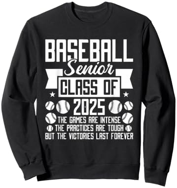 Class Of 2025 Baseball Senior Night Sweatshirt - Sweatshirt | Black