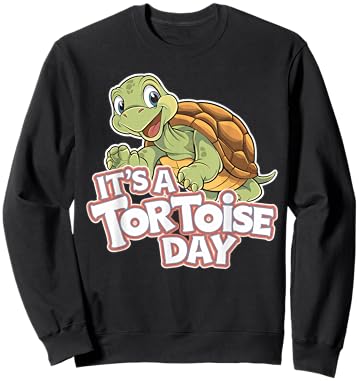 It's a Tortoise Day Design | Tortoise Sweatshirt - Sweatshirt | Black