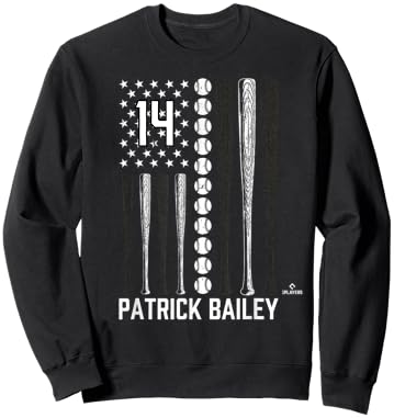 Baseball American Flag Patrick Bailey San Francisco Baseball Sweatshirt - Sweatshirt | Black