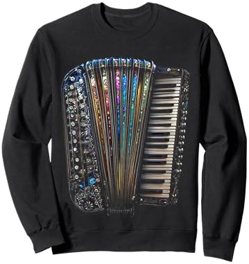 Accordion Music Instrument Motif Art Accordion Sweatshirt - Sweatshirt | Black