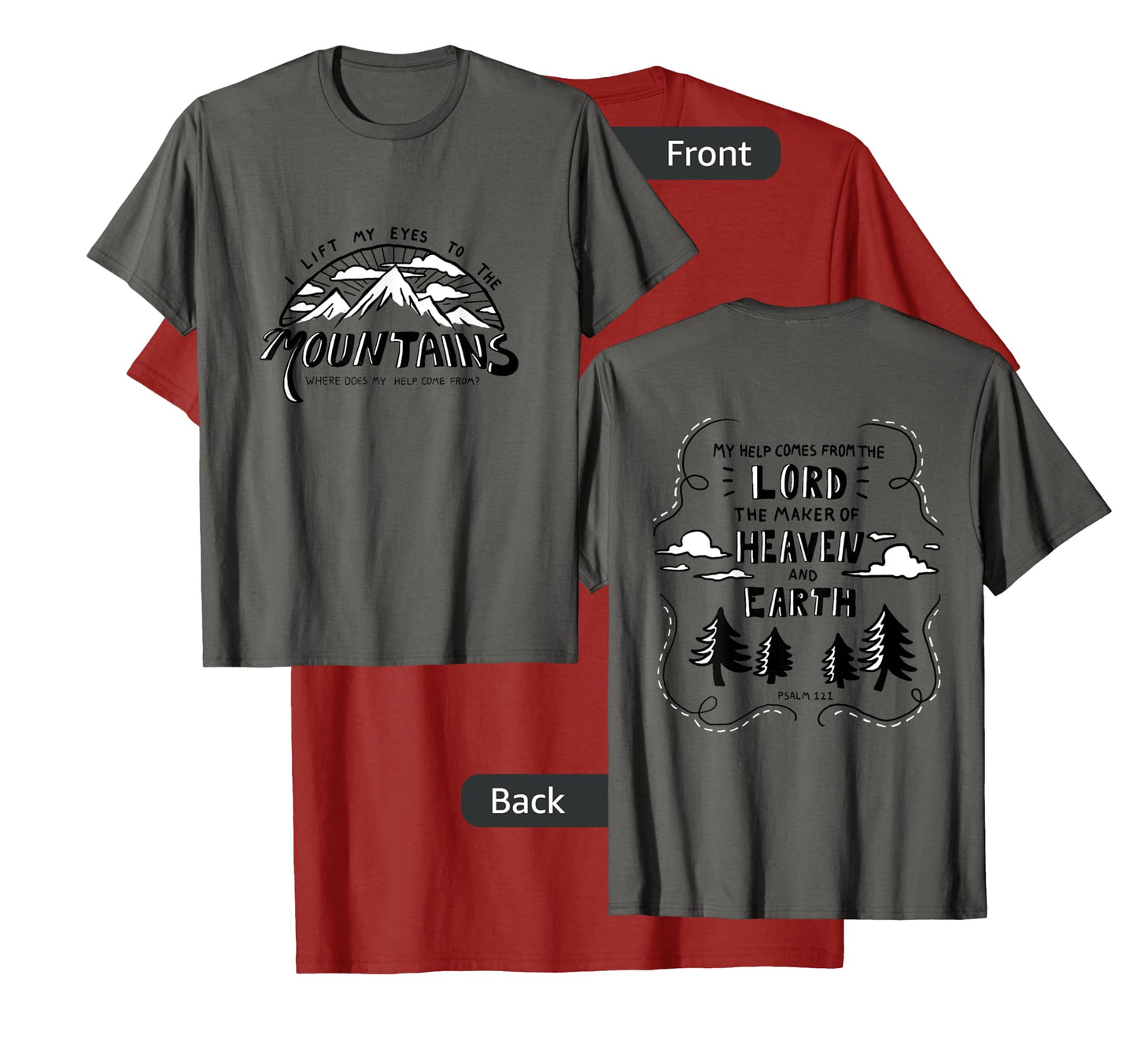 Psalm 121 Mountain Christian Bible Verse shirt T-Shirt