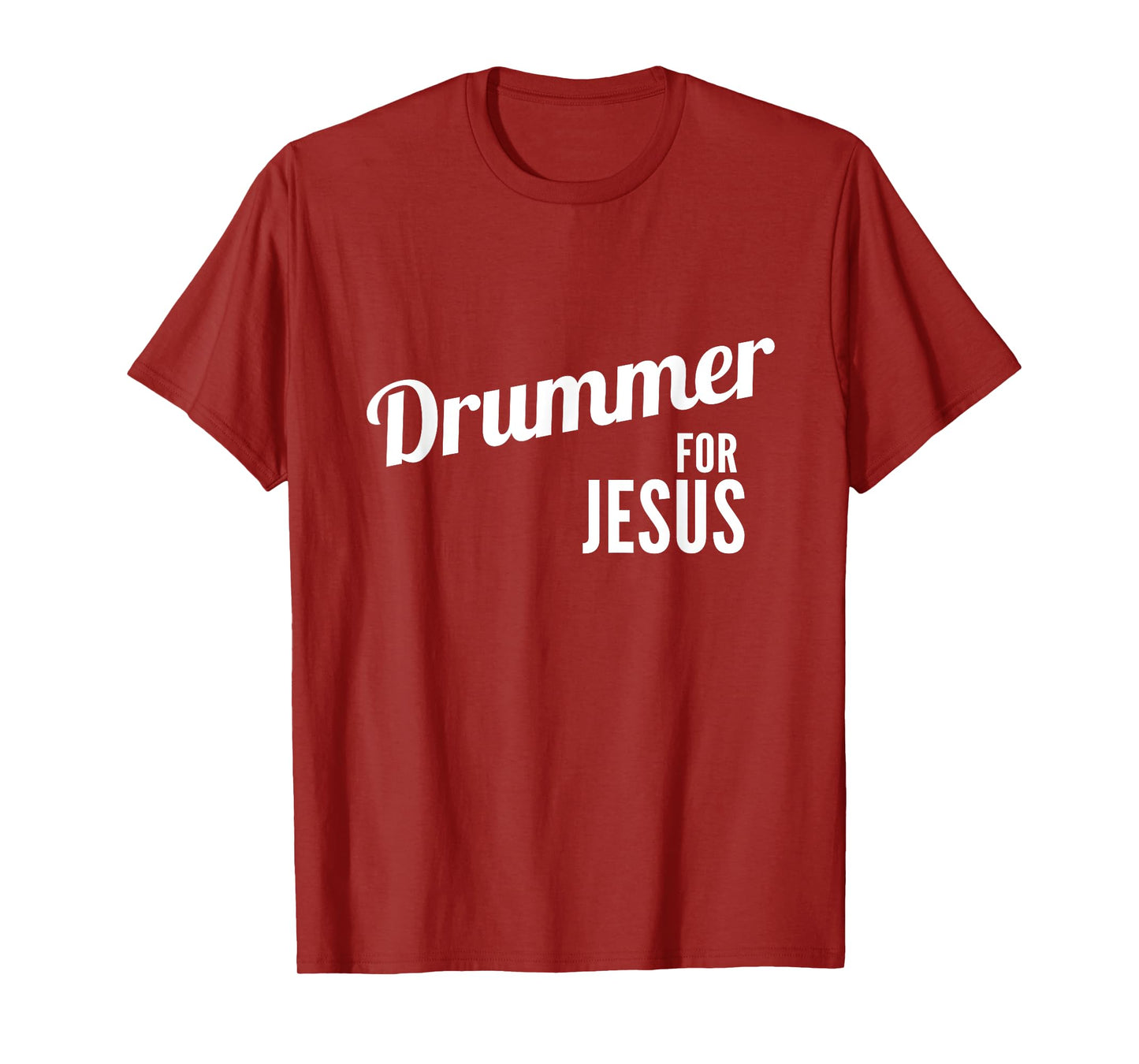 Drummer for Jesus, Christian Script Drumming T-Shirt