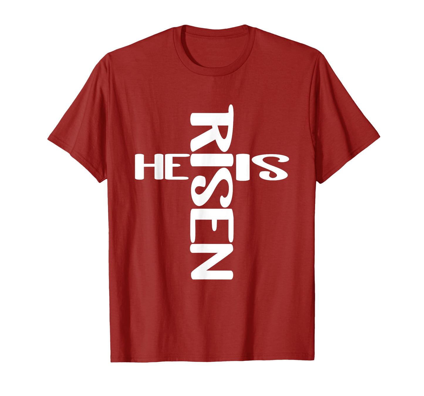 That Says He Is Risen - Easter Cross Shape Design T-Shirt