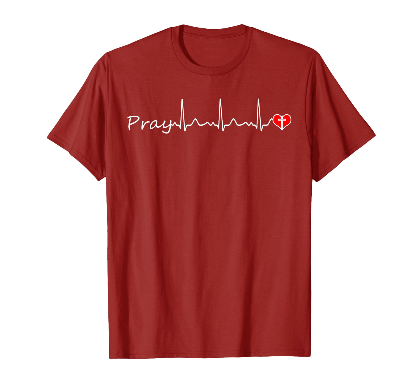 Heartbeat Pray - Christian Faith Church Outfit Baptism Gifts T-Shirt