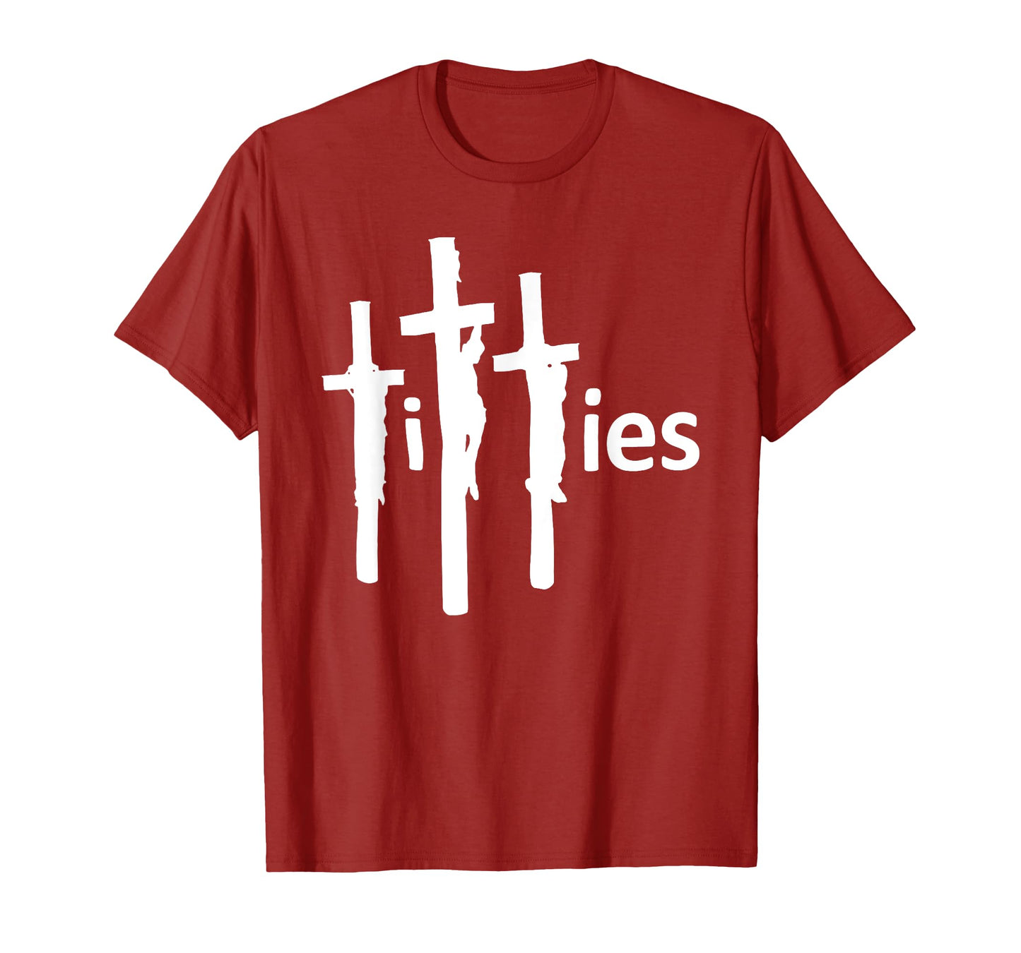 Titties on the Cross, Funny Offensive, Funny Sarcastic Jesus T-Shirt