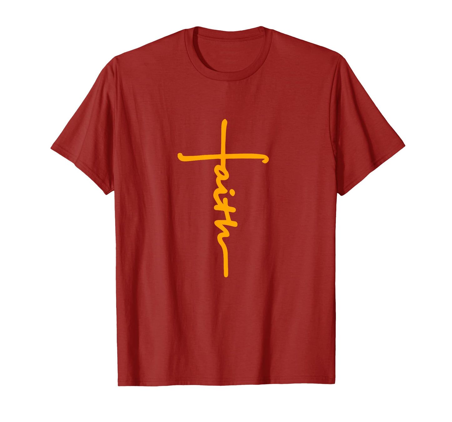 Christian Faith Cross Orange Believers Christians Religious T-Shirt