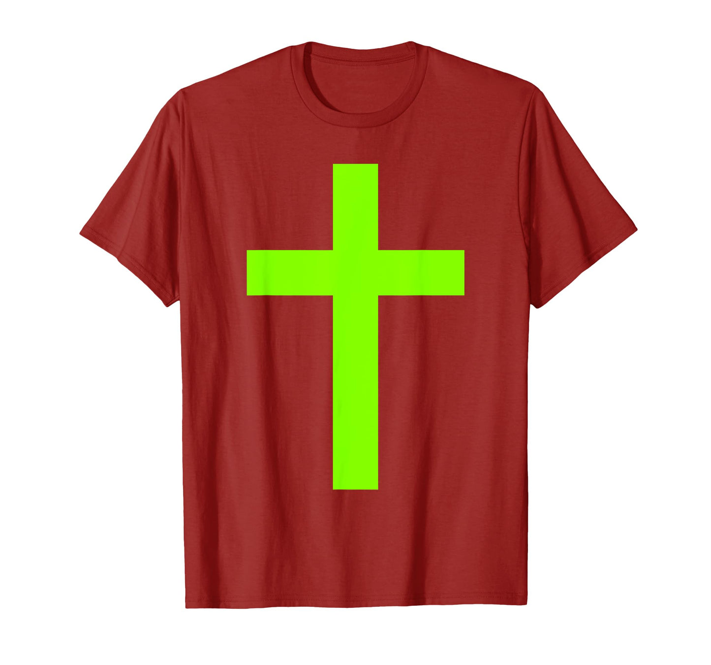 Christian God Jesus Cross Lime Green T-Shirt