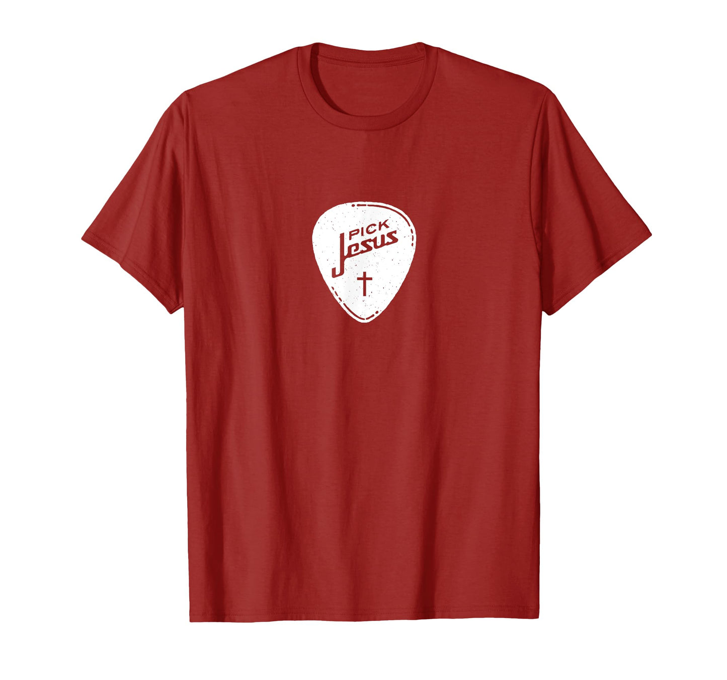 Christian Shirt - Vintage Guitar Pick Jesus Cross Worship T-Shirt