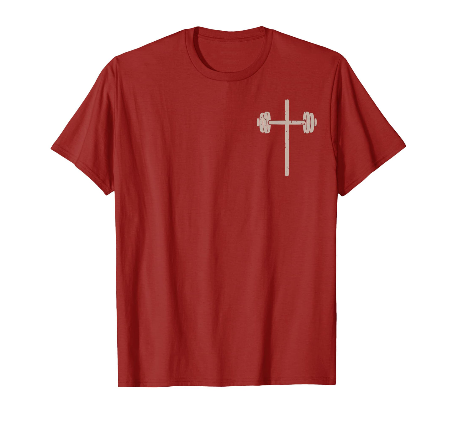 Workout Barbell Cross Dumbbell Faith-Fitness Christian Gym T-Shirt