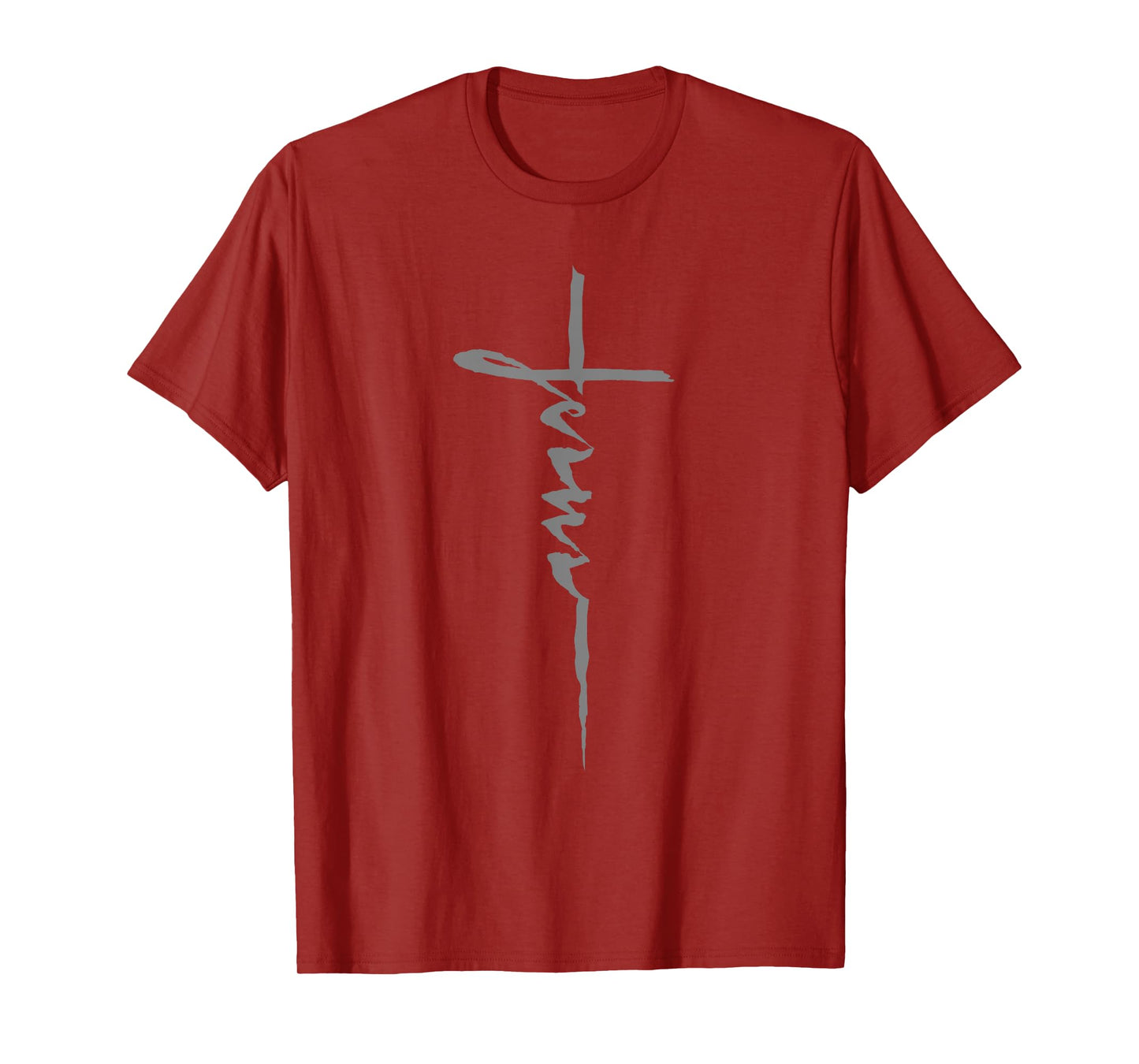 Jesus Christian Cross Art Cursive Inspiring Gift Men Women T-Shirt