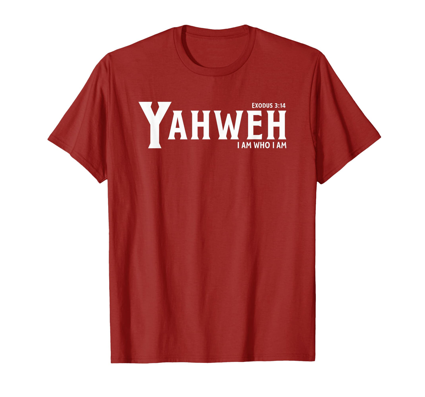 Yahweh Vertical Box Text Christian Exodus 3:14 I Am Who I Am T-Shirt