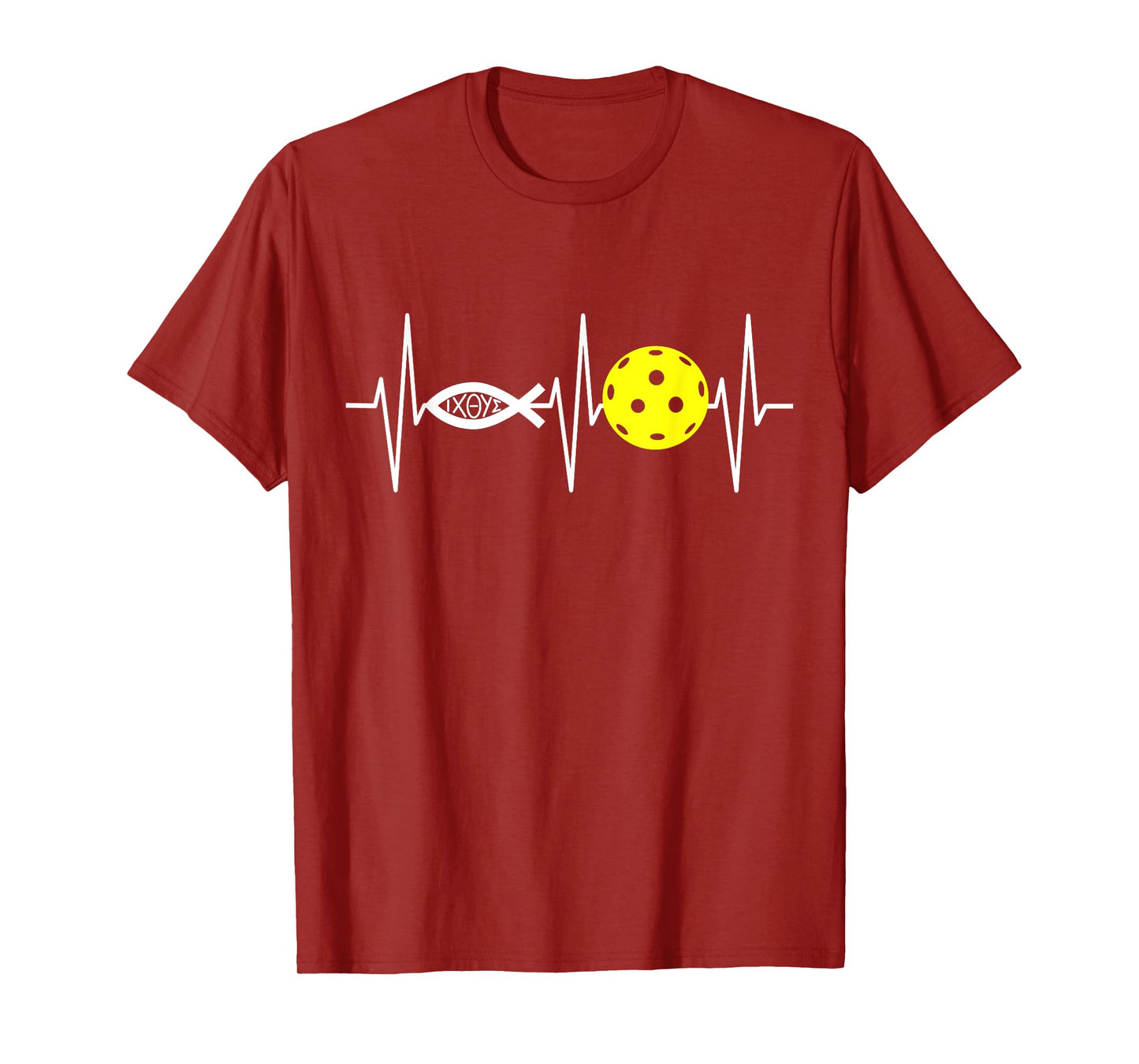 Christian Shirt Pickleball Player Ichthys Jesus Fish Symbol T-Shirt