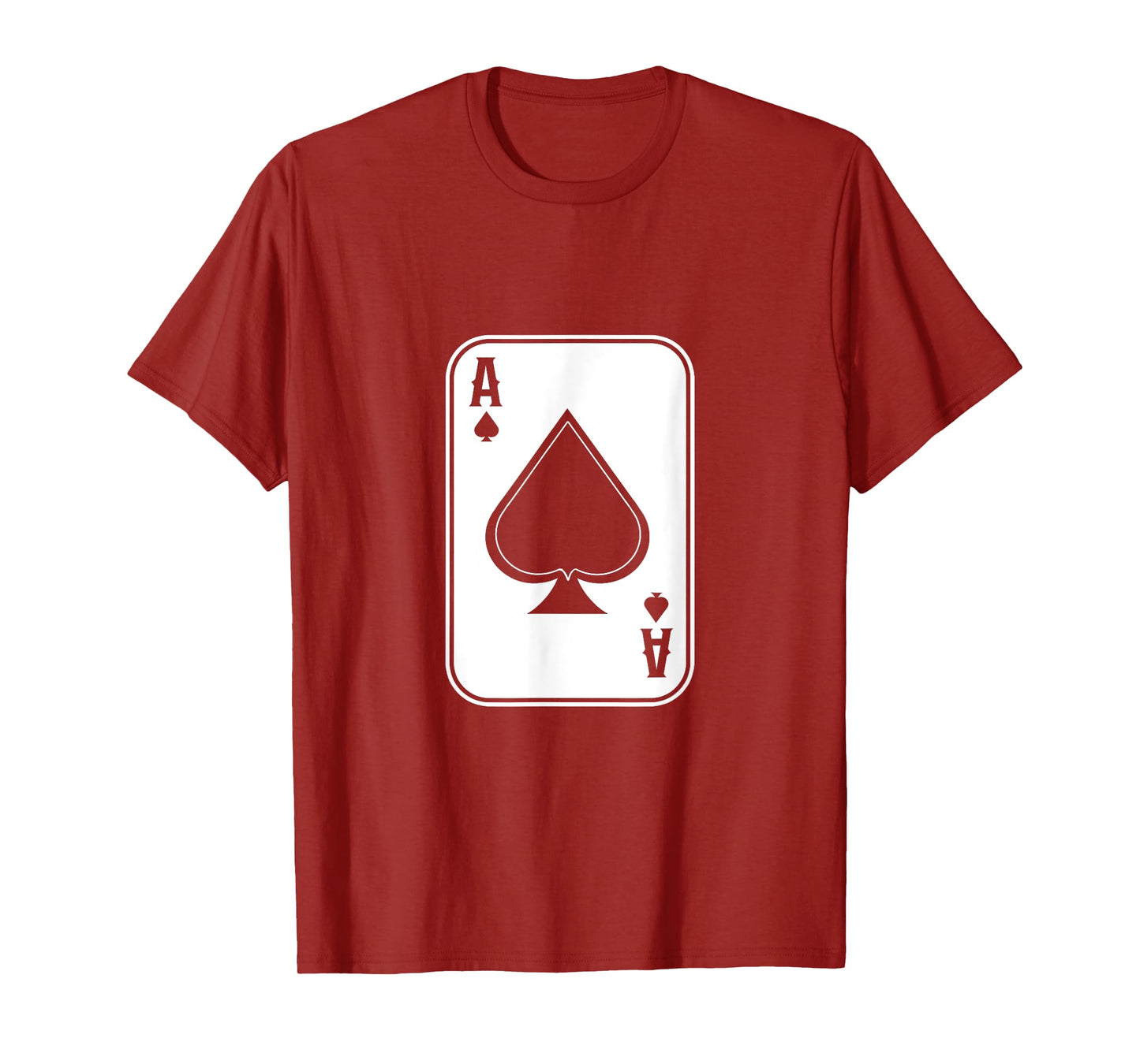 Ace Of Spades Card Icon Black And White Pik T-Shirt