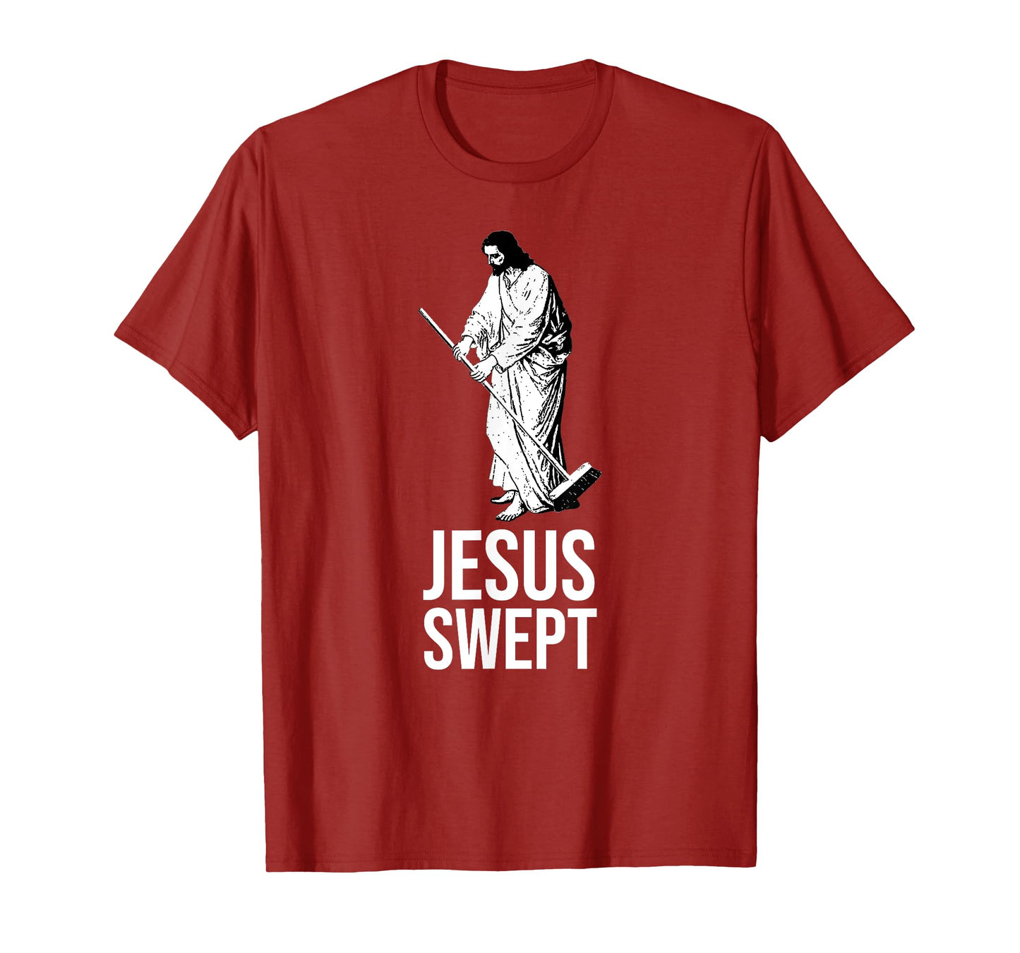 Funny Jesus Swept Drawing Pun. Sacrilege, Humorous Satire T-Shirt