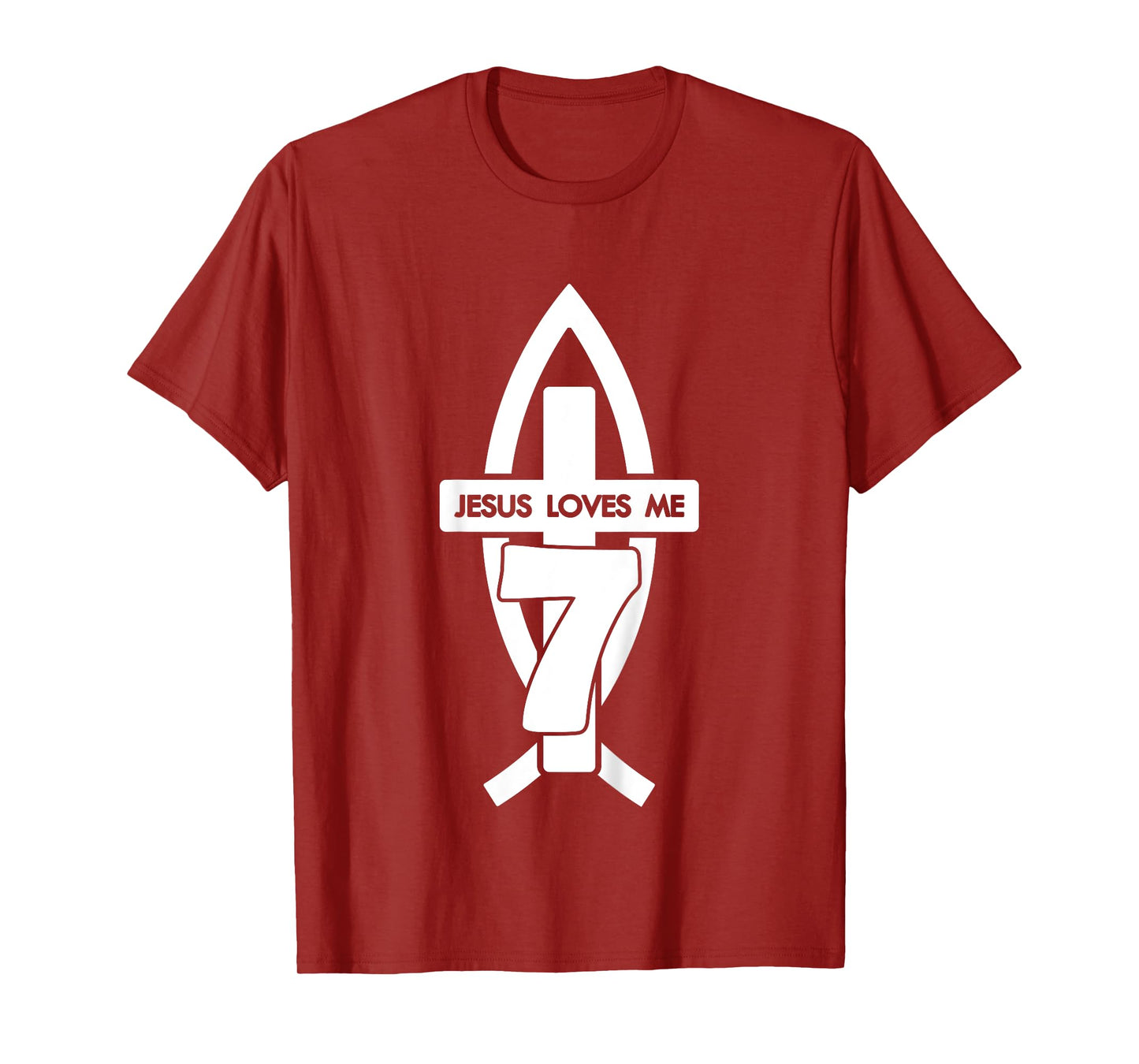 Jesus Loves ME 7 Religious 7 Years Jesus 7TH Birthday T-Shirt