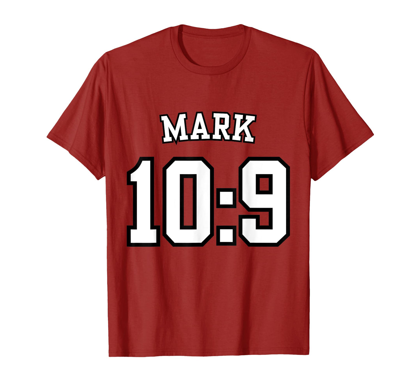 Mark 10:9 Sports Jersey Christian Scripture Design T-Shirt