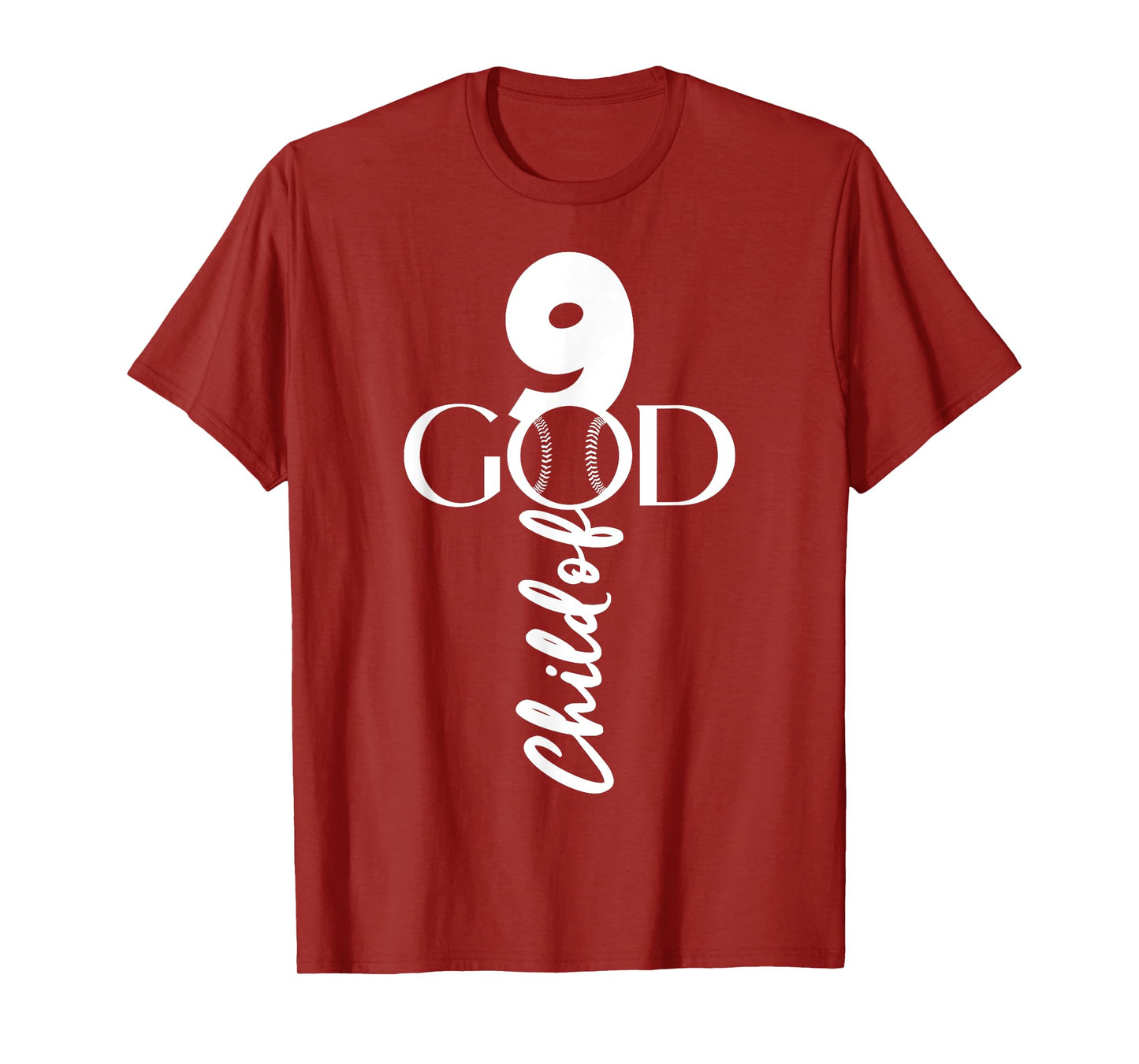 BASEBALL JESUS 9 YEARS CHILD OF GOD BASEBALL 9th BIRTHDAY T-Shirt