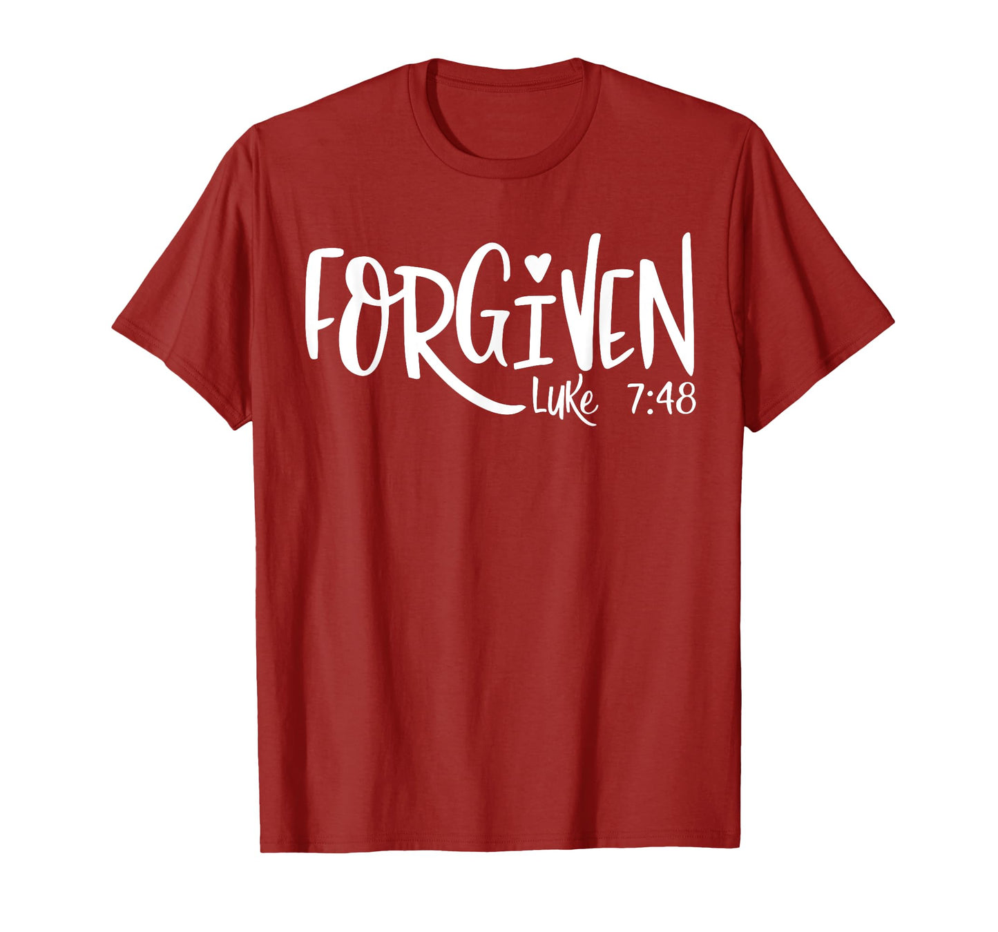 Forgiven Faith Based Top Plus Size 2x Christian Bible Verse T-Shirt