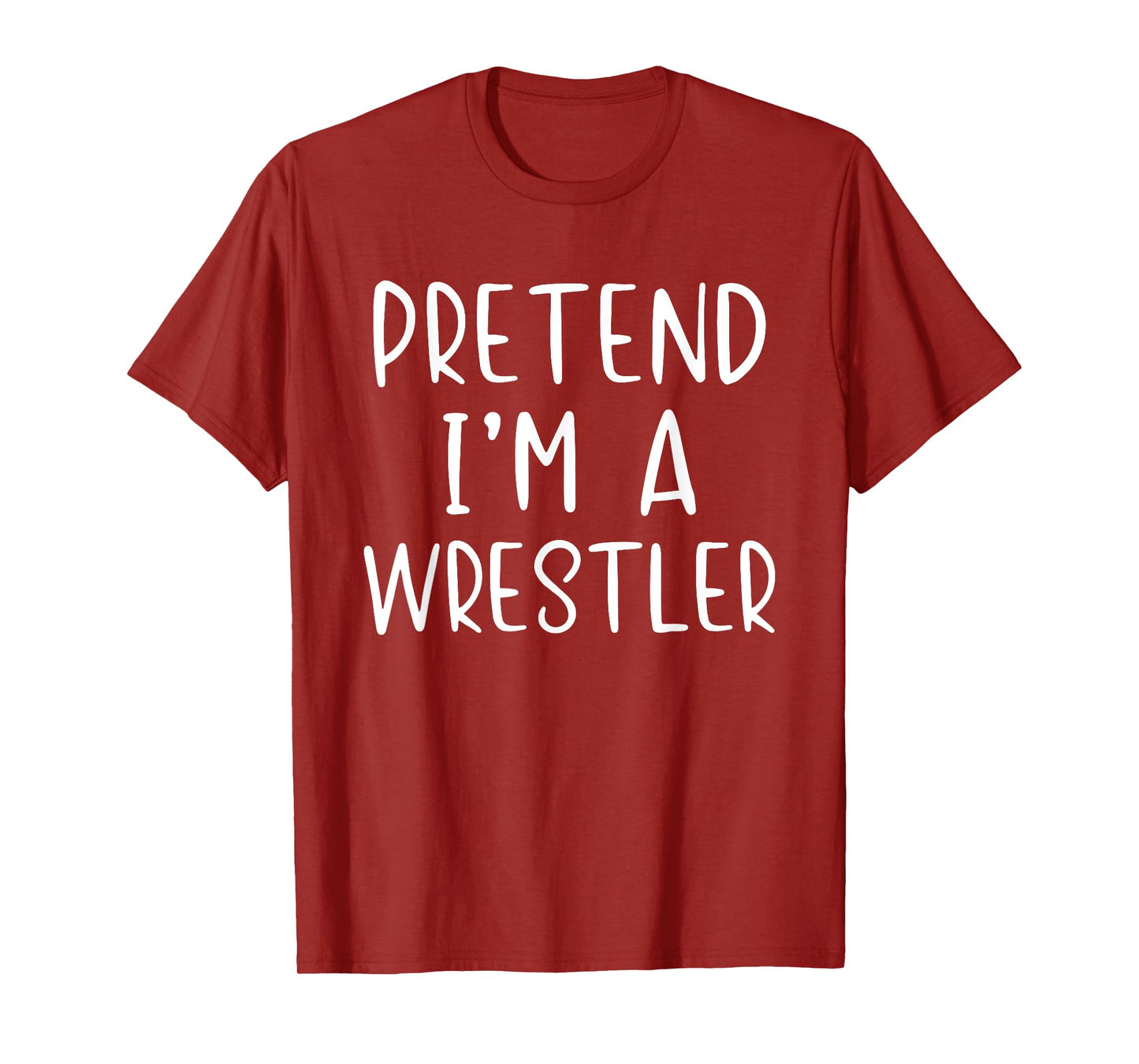 Pretend Wrestler Costume Halloween Simple Funny Wrestling T-Shirt