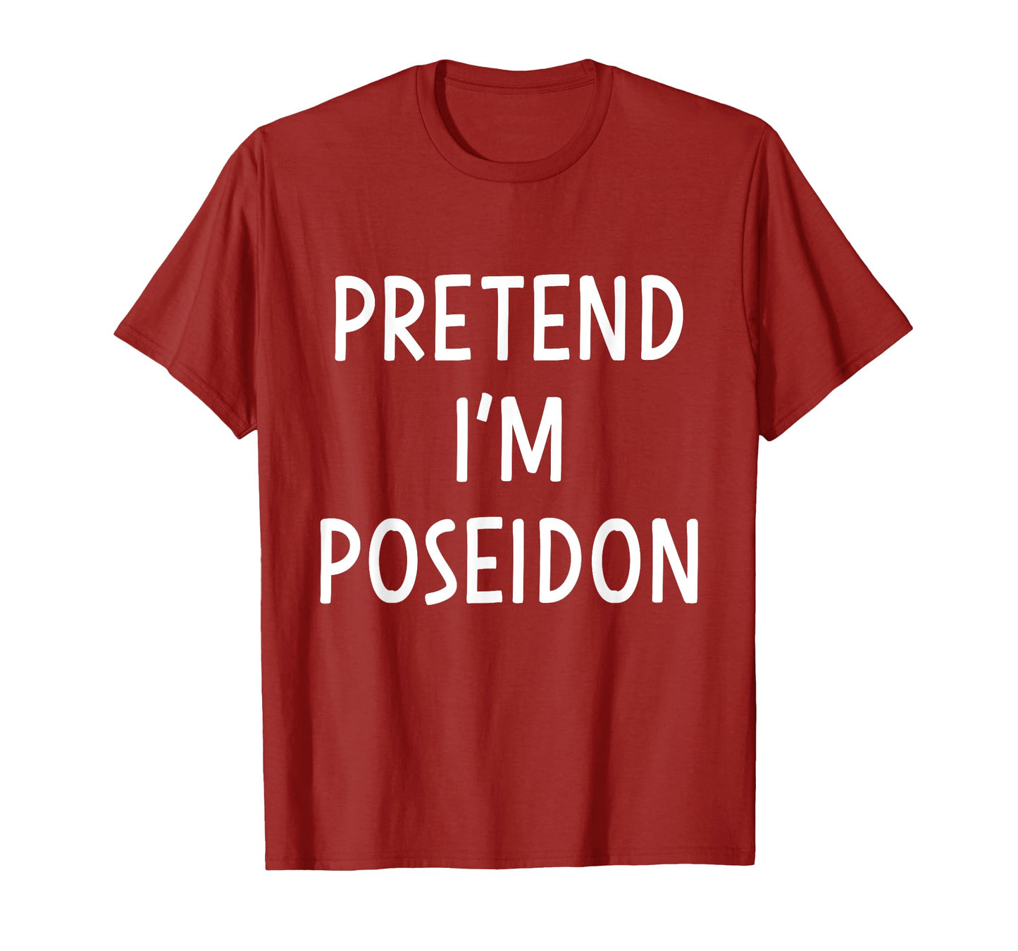 Pretend Poseidon greek god easy costume for halloween party T-Shirt