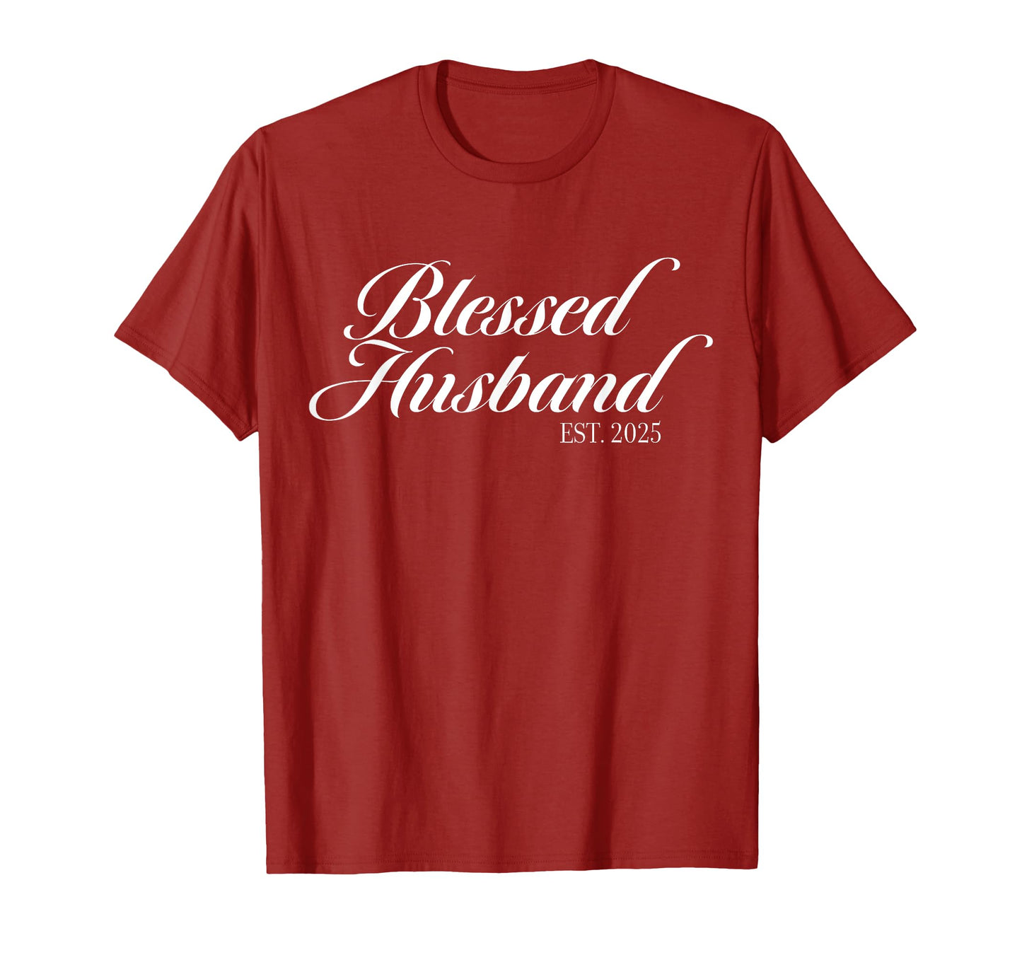 Blessed Husband 2025 Christian Newlywed Groom Wedding T-Shirt