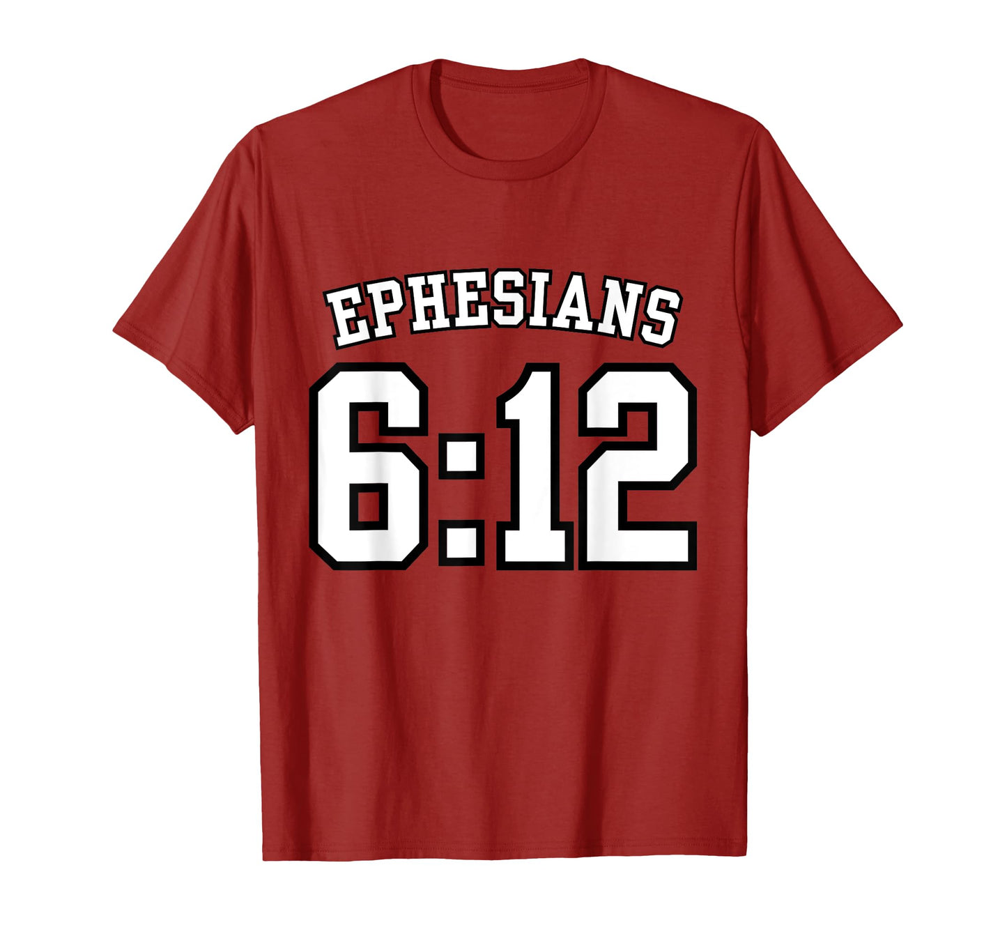 Ephesians 6:12 Sports Jersey Christian Scripture Design T-Shirt