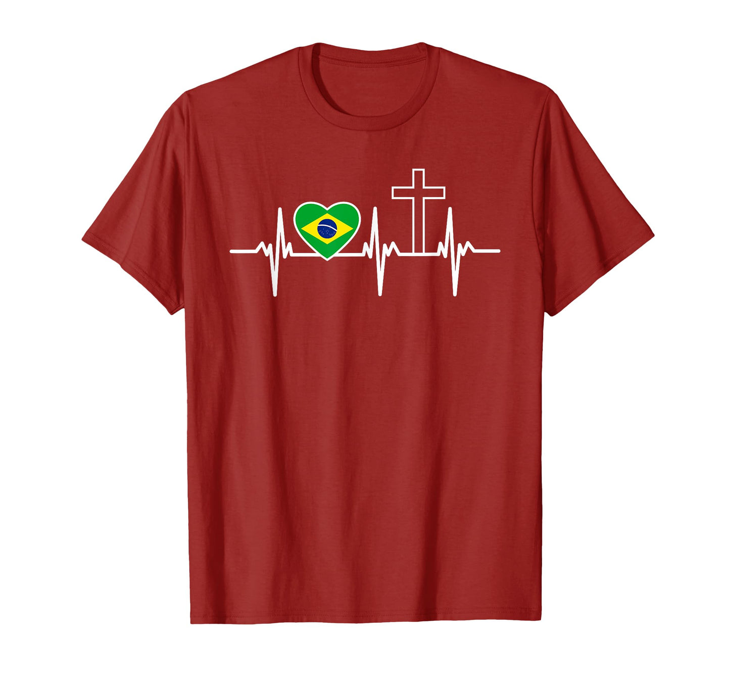 A Heart For Jesus And Brazil - Christian Clothing T-Shirt