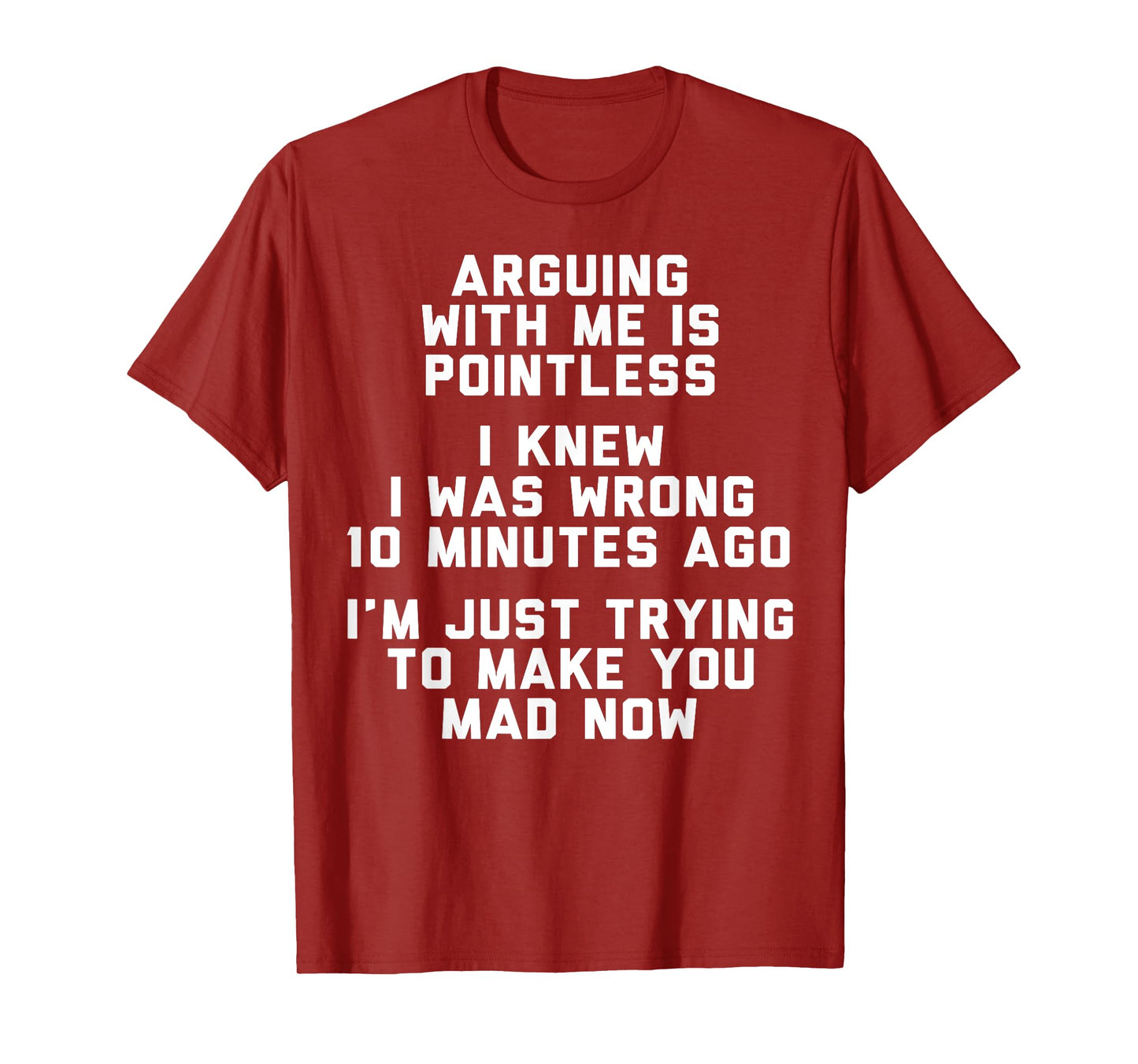 Arguing With Me Is Pointless I Knew I Was Wrong 10 Minutes T-Shirt