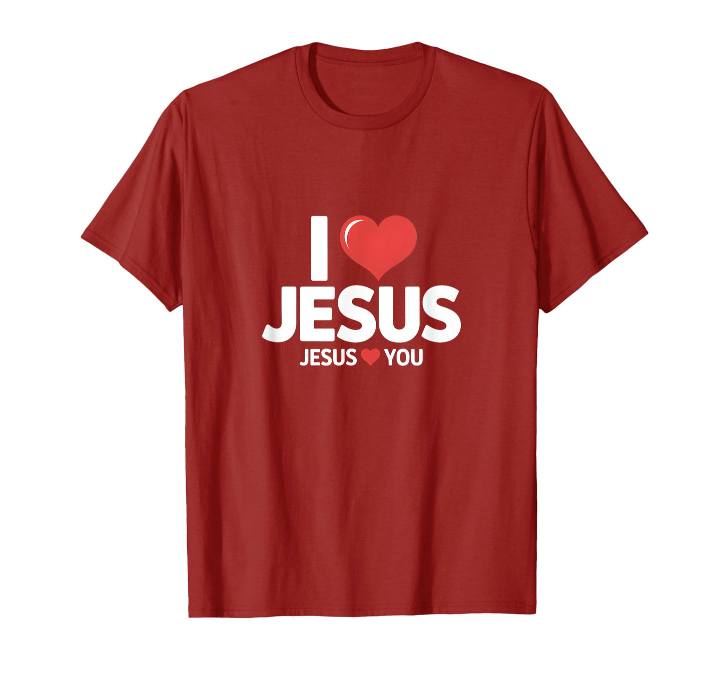 I Love Jesus Christian Heart T-Shirt