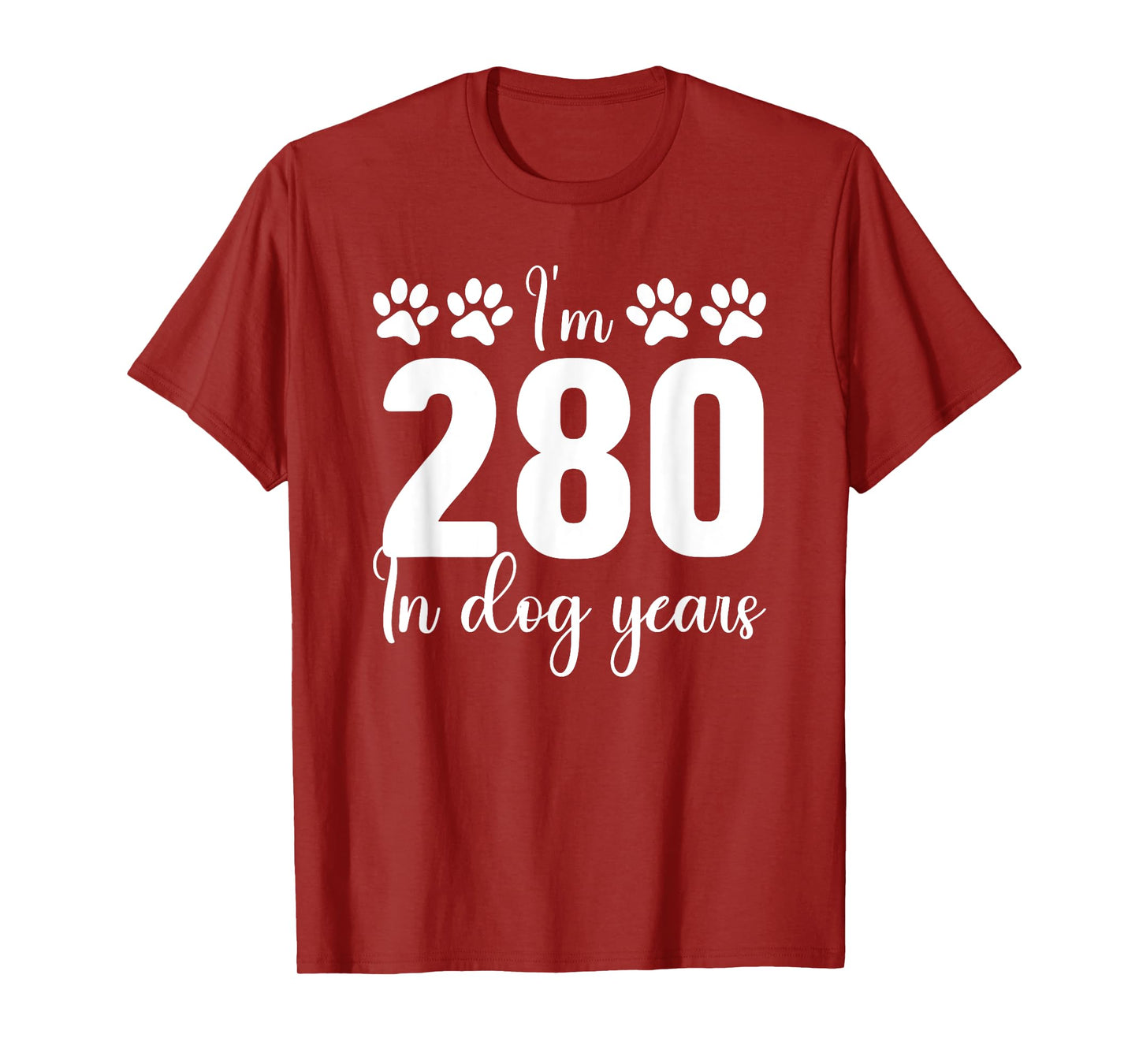 In Dog Years I'm 280 40th Birthday 40 Years Old Men Women T-Shirt