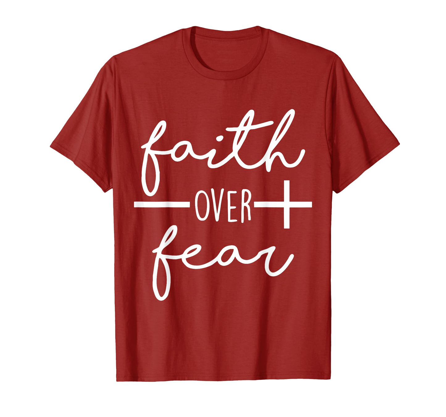 Faith Saying Christian Quote for Men Bold Faith Over Fear T-Shirt