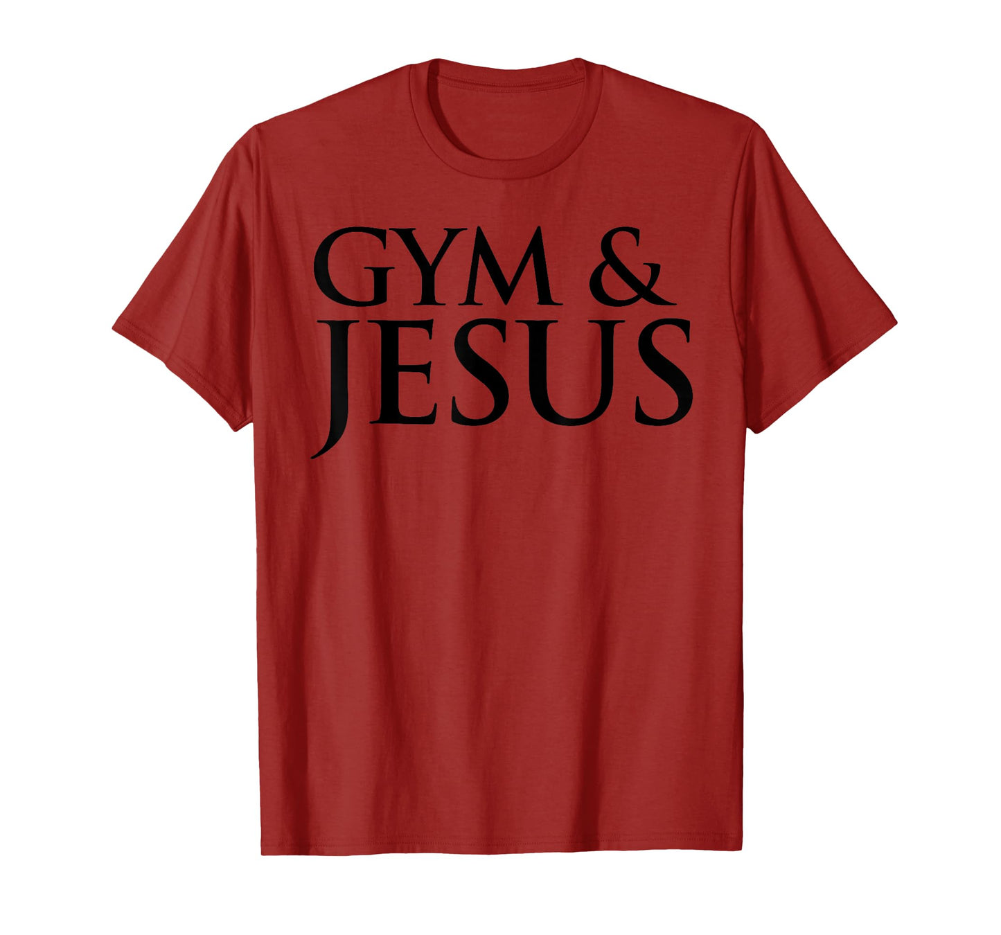 Distressed Gym & Jesus Funny Christian Workout Gift For Men T-Shirt