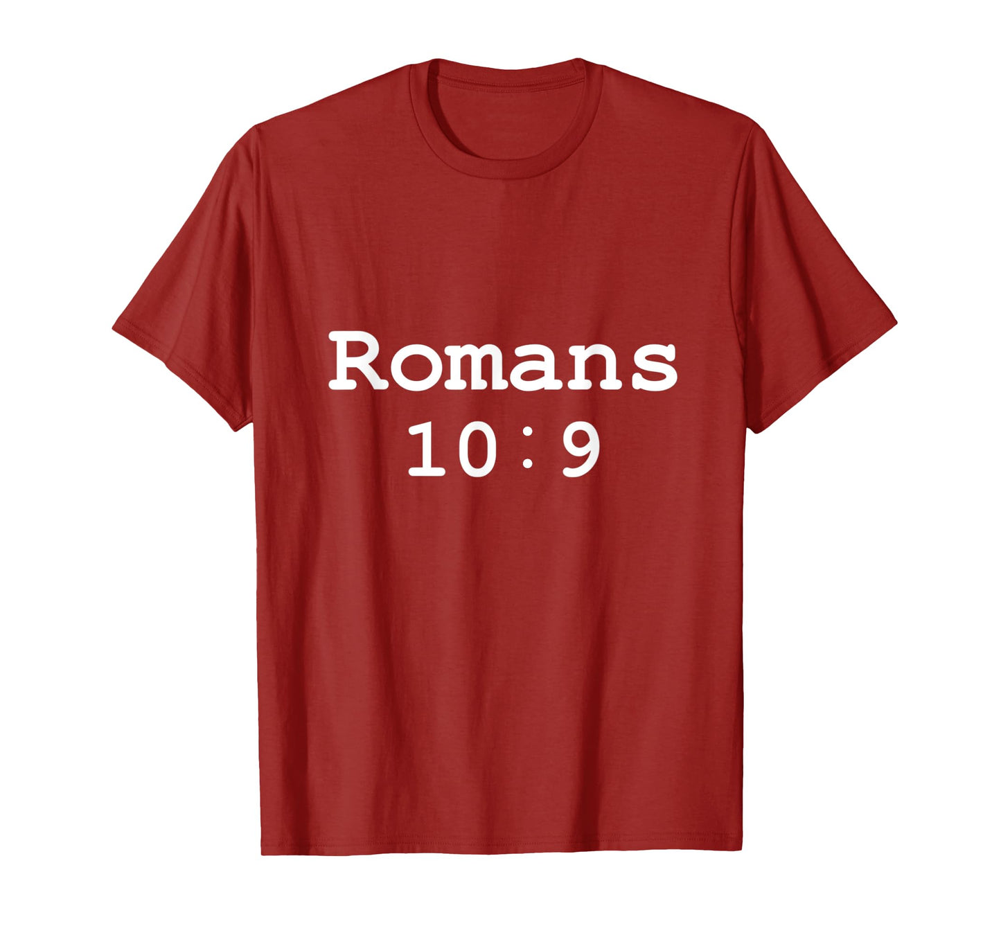 Christian faith holy bible verses typeset Romans 10:9 T-Shirt