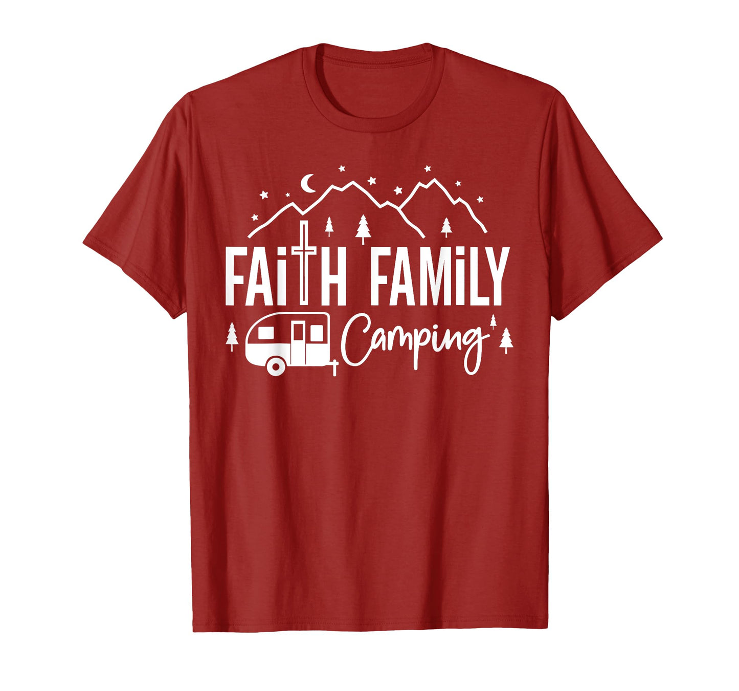 Faith Family Camping Christian Camp Group Matching T-Shirt