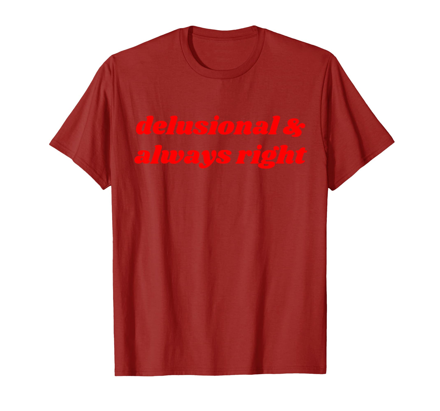 delusional & always right Funny Delulu Y2K T-Shirt