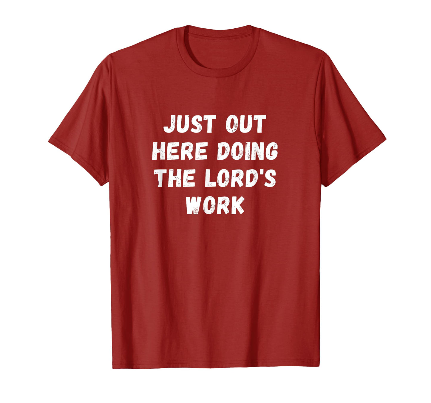 Religious The Lord's Work T-Shirt - Men's Unisex-Adults Black Small Classic Fit Short Sleeve T-Shirt