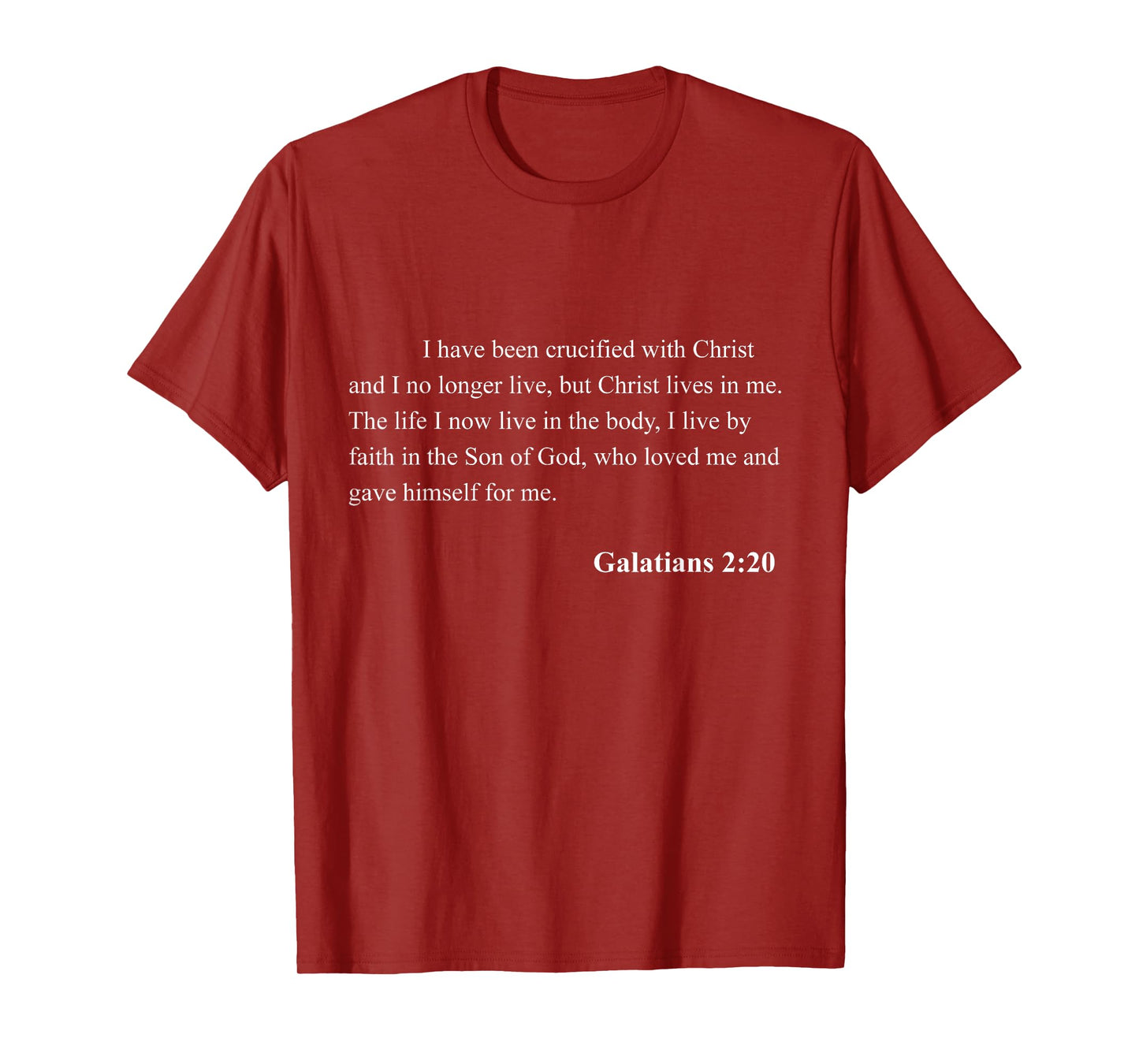 Bible Verse Galatians 2:20 Christian Jesus Psalm Scripture T-Shirt
