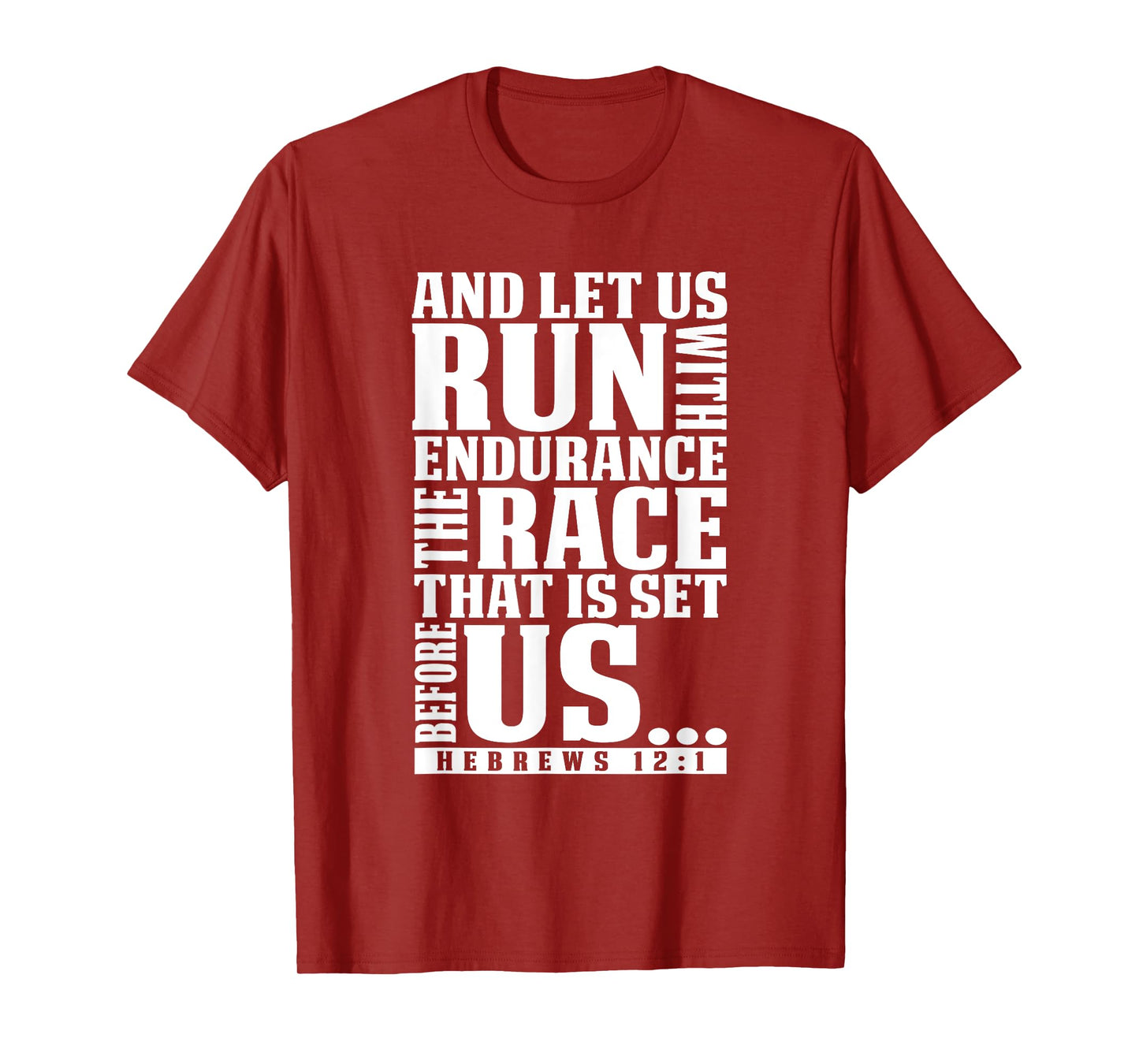 Christian Bible Verse Let Us Run With Endurance Runner Gift T-Shirt