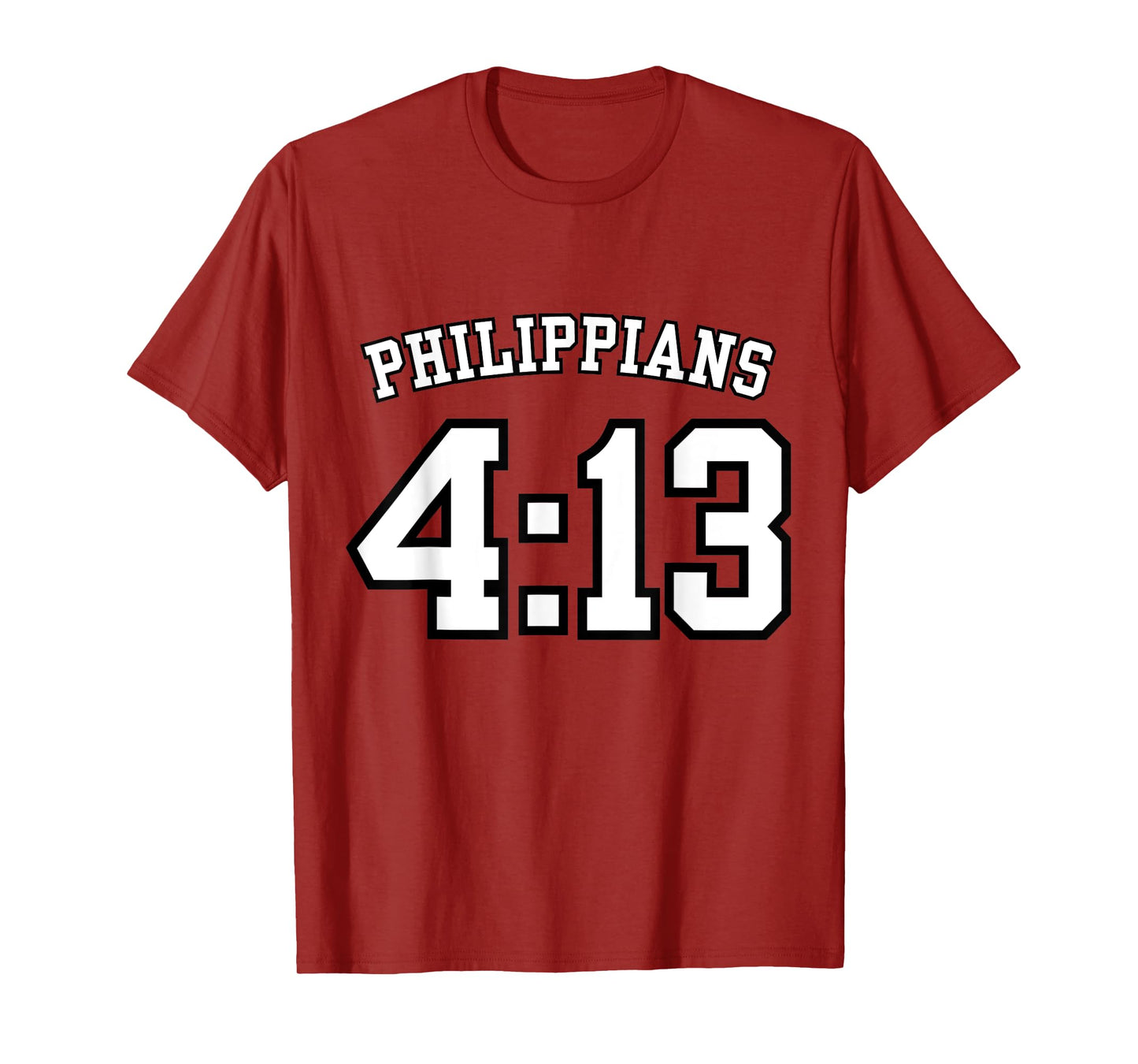 Philippians 4:13 Sports Jersey Christian Scripture Design T-Shirt
