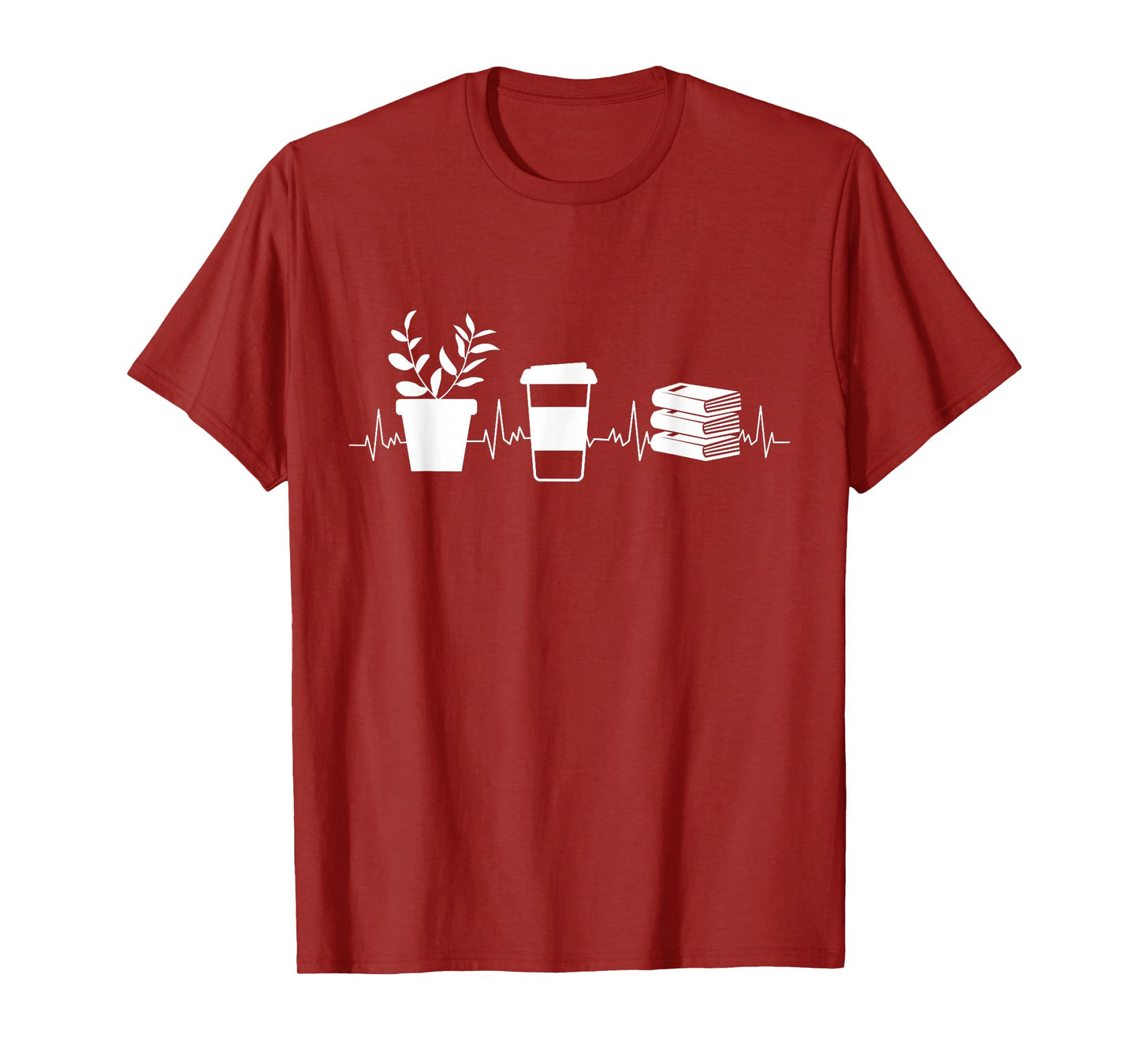 Plants Books Coffee Lover Gardener Quote Design T-Shirt