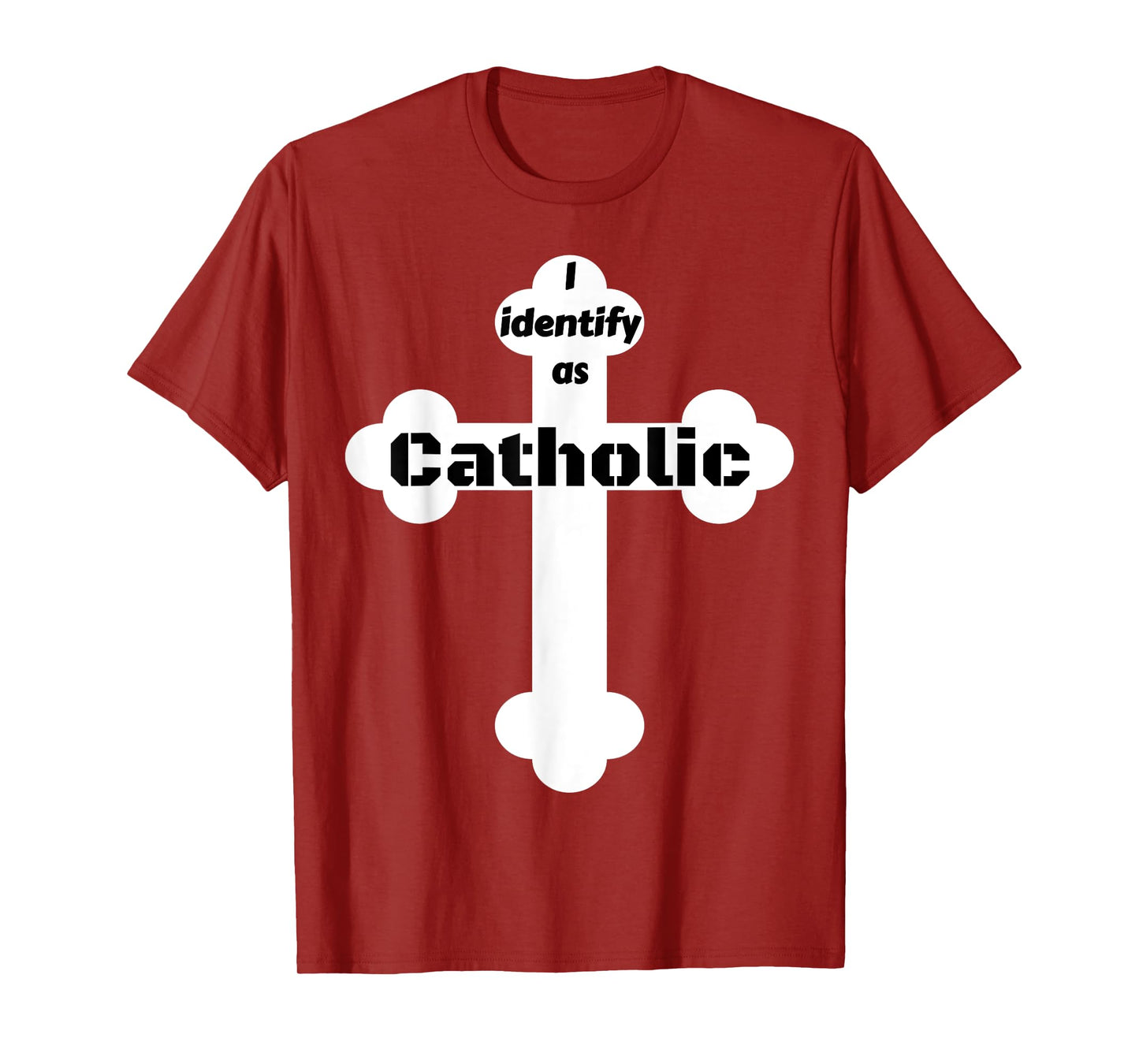 I Identify As Catholic Cross T-Shirt